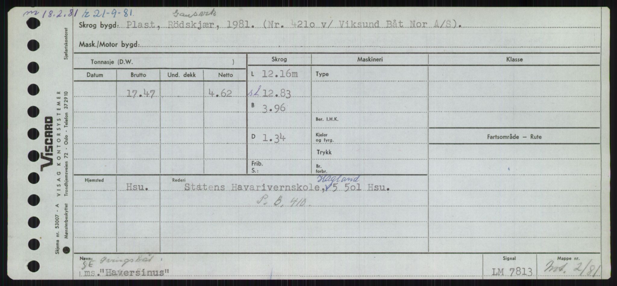 Sjøfartsdirektoratet med forløpere, Skipsmålingen, AV/RA-S-1627/H/Ha/L0002/0002: Fartøy, Eik-Hill / Fartøy, G-Hill, s. 617