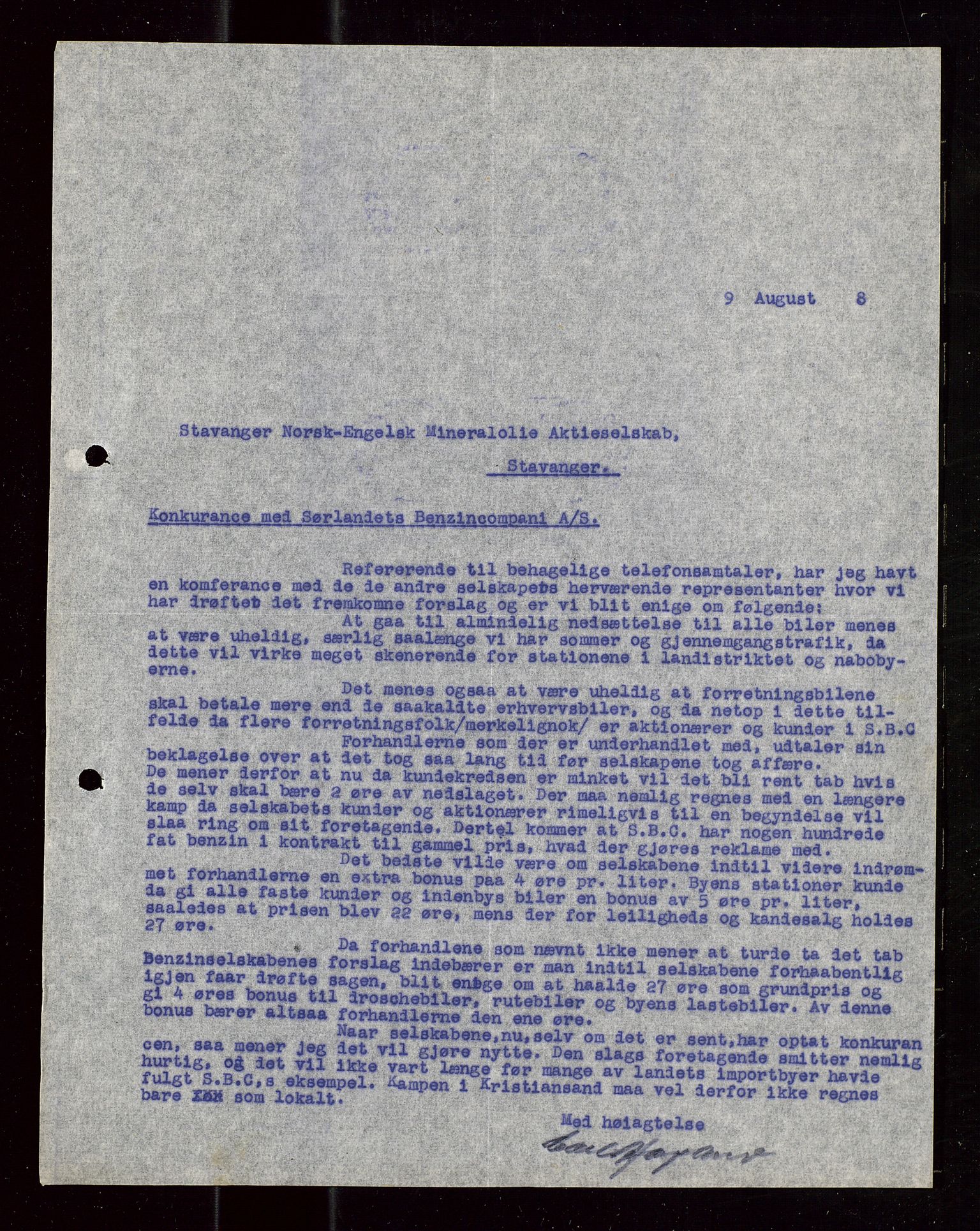 Pa 1521 - A/S Norske Shell, AV/SAST-A-101915/E/Ea/Eaa/L0015: Sjefskorrespondanse, 1928-1929, s. 11