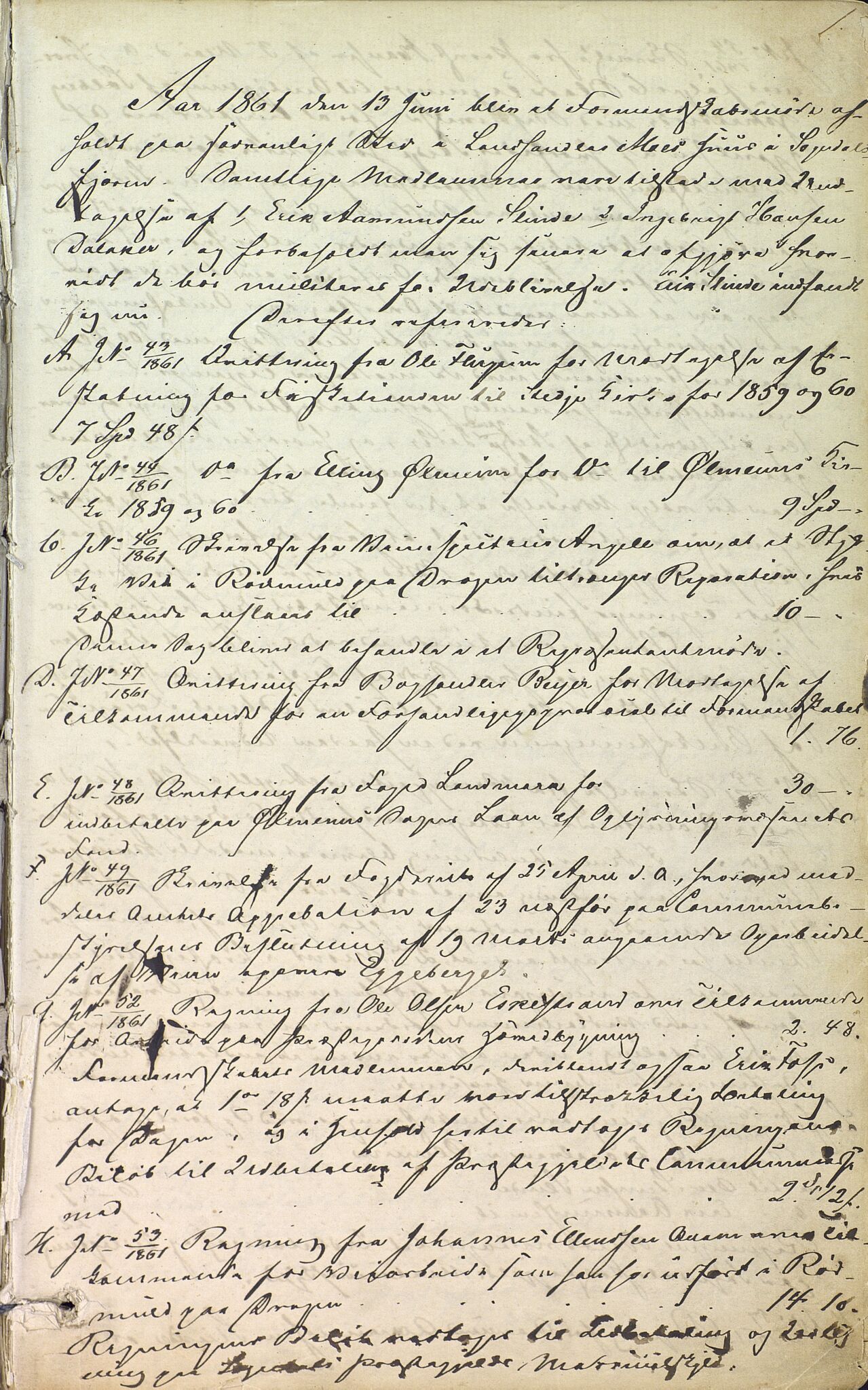 Sogndal kommune. Formannskapet, VLFK/K-14200.150/100/L0003: møtebok for kommunestyret og formannskapet i Sogndal kommune, 1861-1870