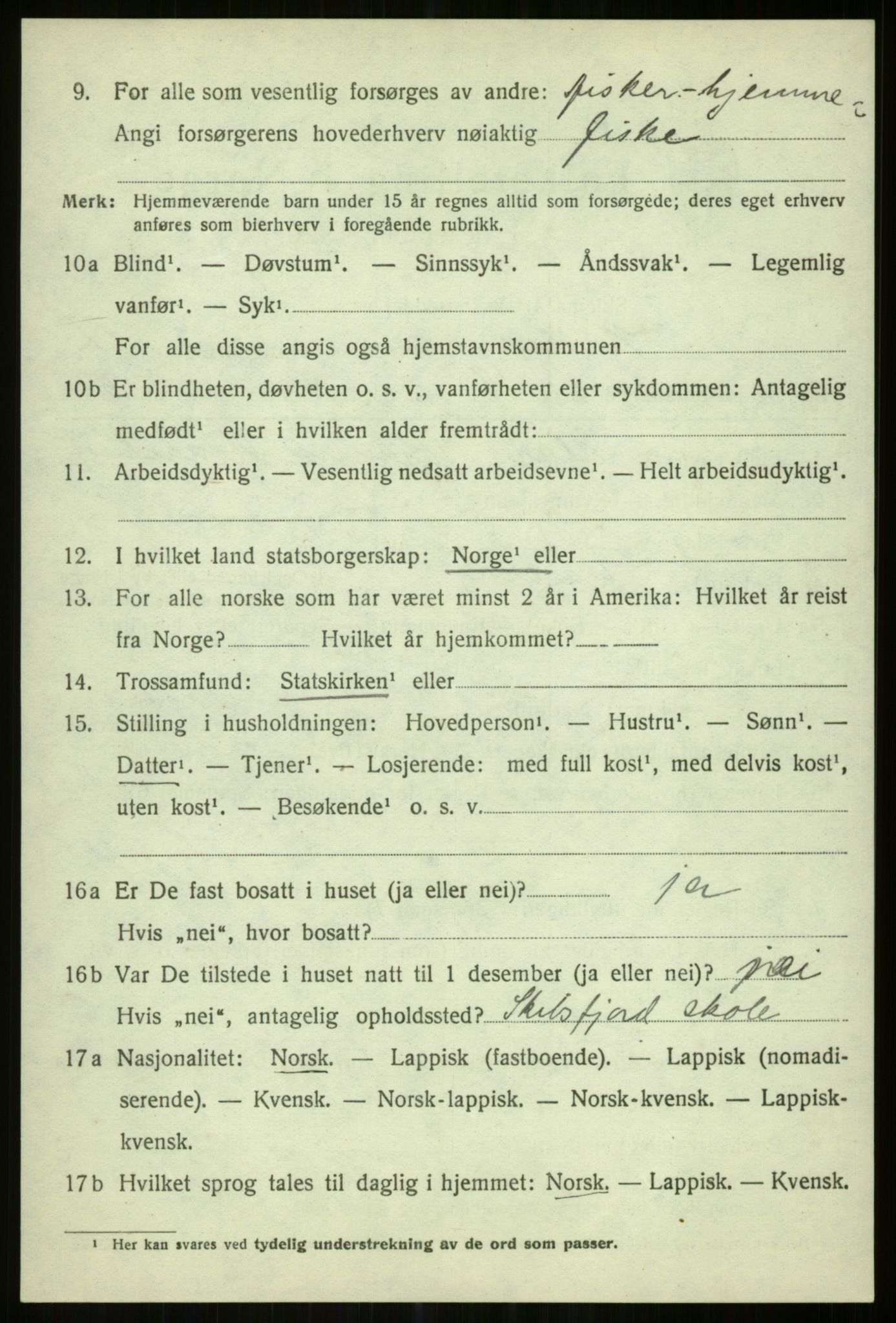 SATØ, Folketelling 1920 for 1936 Karlsøy herred, 1920, s. 5204