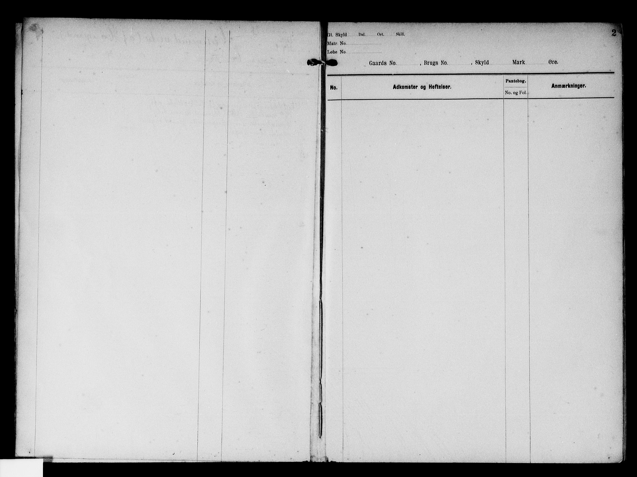 Follo sorenskriveri, SAO/A-10274/G/Gb/Gbf/L0002: Panteregister nr. VI 2, 1900-1938, s. 2