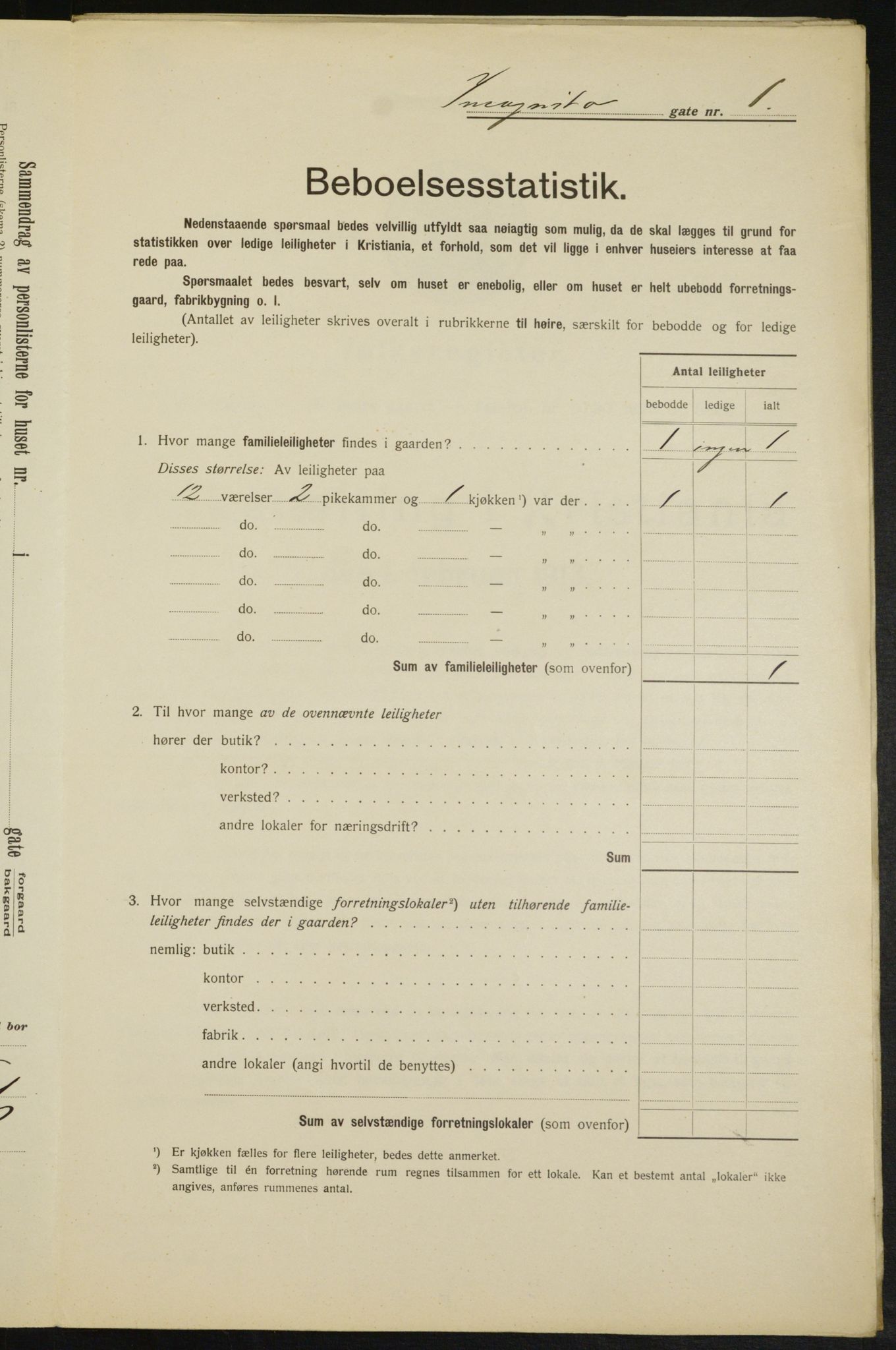 OBA, Kommunal folketelling 1.2.1913 for Kristiania, 1913, s. 43793