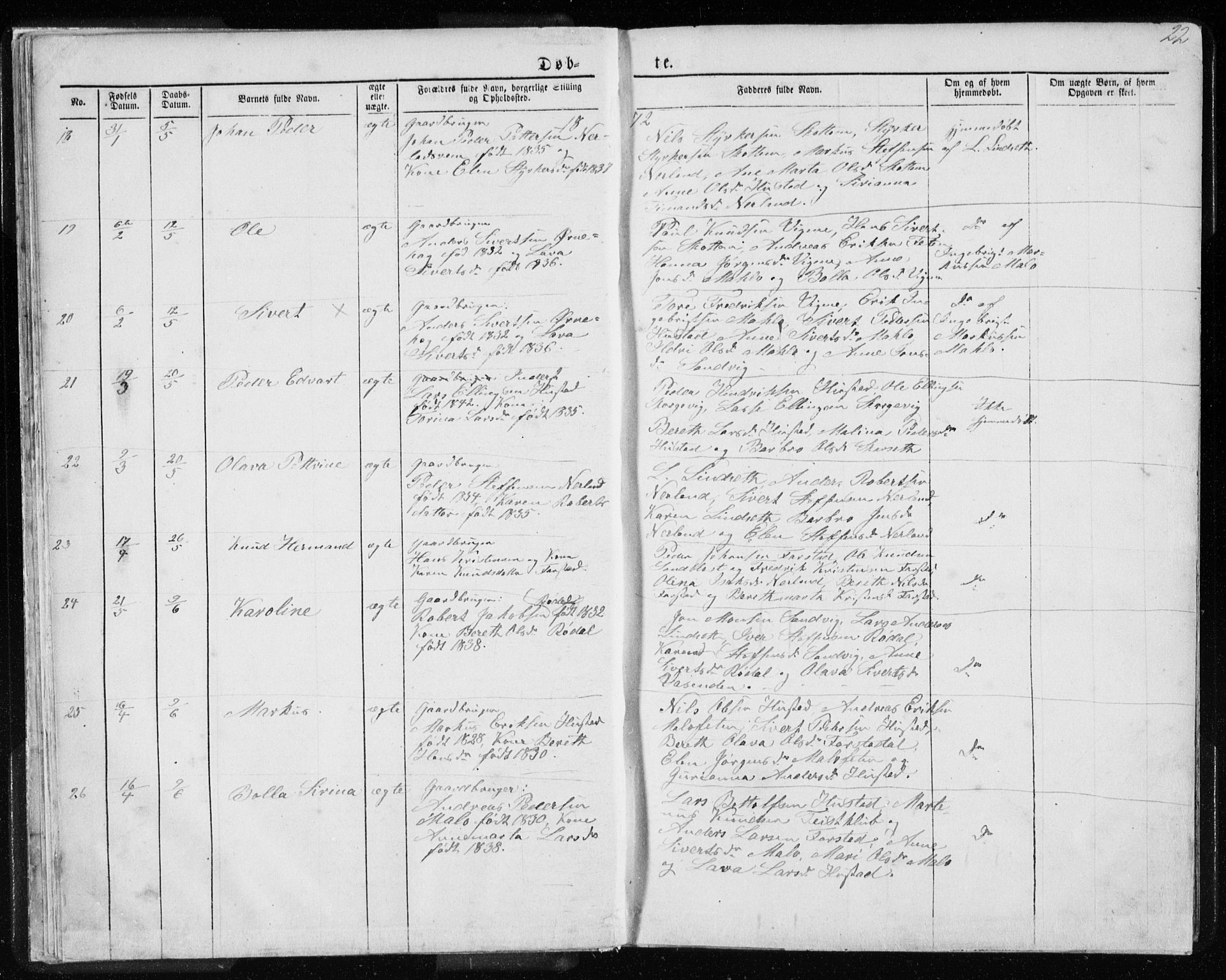 Ministerialprotokoller, klokkerbøker og fødselsregistre - Møre og Romsdal, AV/SAT-A-1454/567/L0782: Klokkerbok nr. 567C02, 1867-1886, s. 22