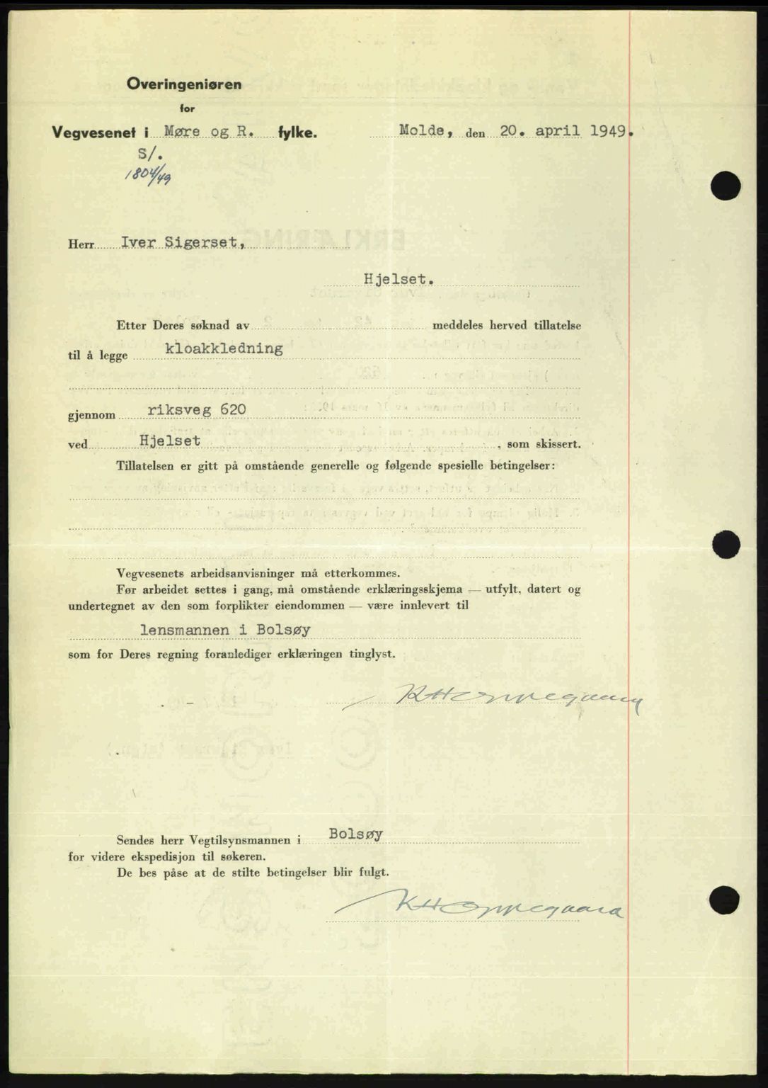 Romsdal sorenskriveri, AV/SAT-A-4149/1/2/2C: Pantebok nr. A30, 1949-1949, Dagboknr: 2027/1949