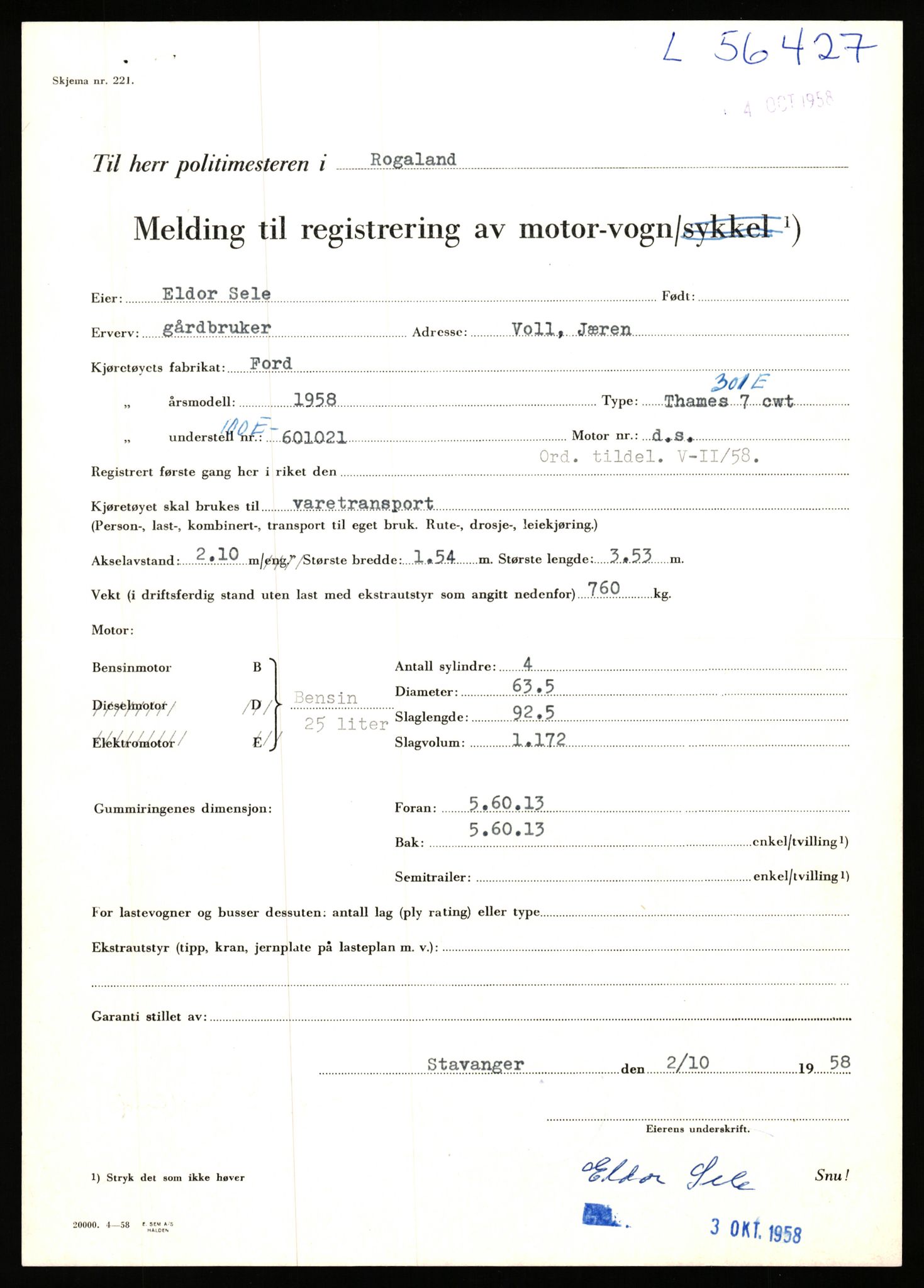 Stavanger trafikkstasjon, AV/SAST-A-101942/0/F/L0055: L-55700 - L-56499, 1930-1971, s. 1891