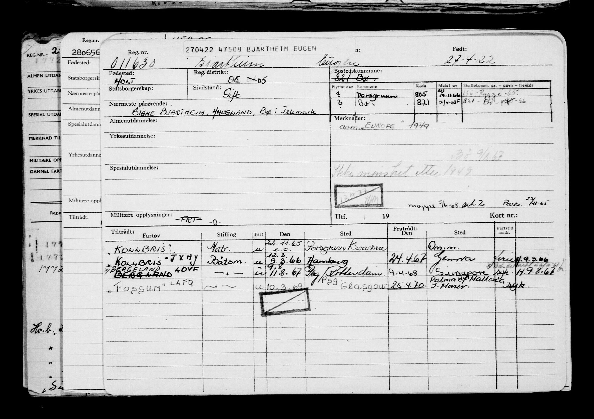 Direktoratet for sjømenn, AV/RA-S-3545/G/Gb/L0205: Hovedkort, 1922, s. 716