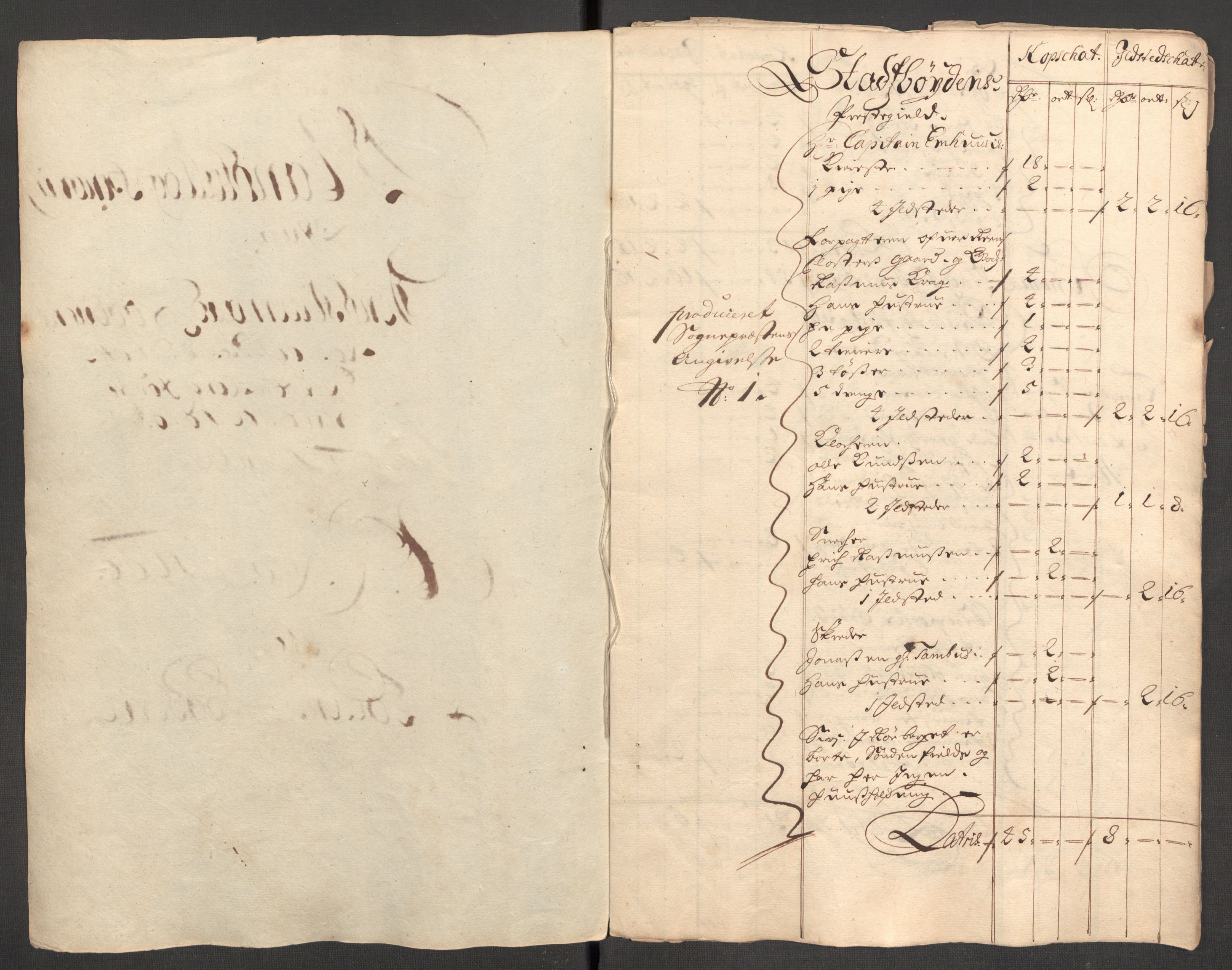 Rentekammeret inntil 1814, Reviderte regnskaper, Fogderegnskap, RA/EA-4092/R57/L3853: Fogderegnskap Fosen, 1698-1699, s. 382