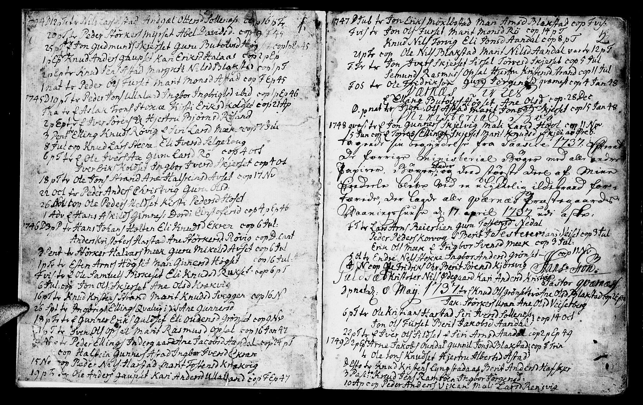 Ministerialprotokoller, klokkerbøker og fødselsregistre - Møre og Romsdal, AV/SAT-A-1454/568/L0797: Ministerialbok nr. 568A06, 1731-1760, s. 2