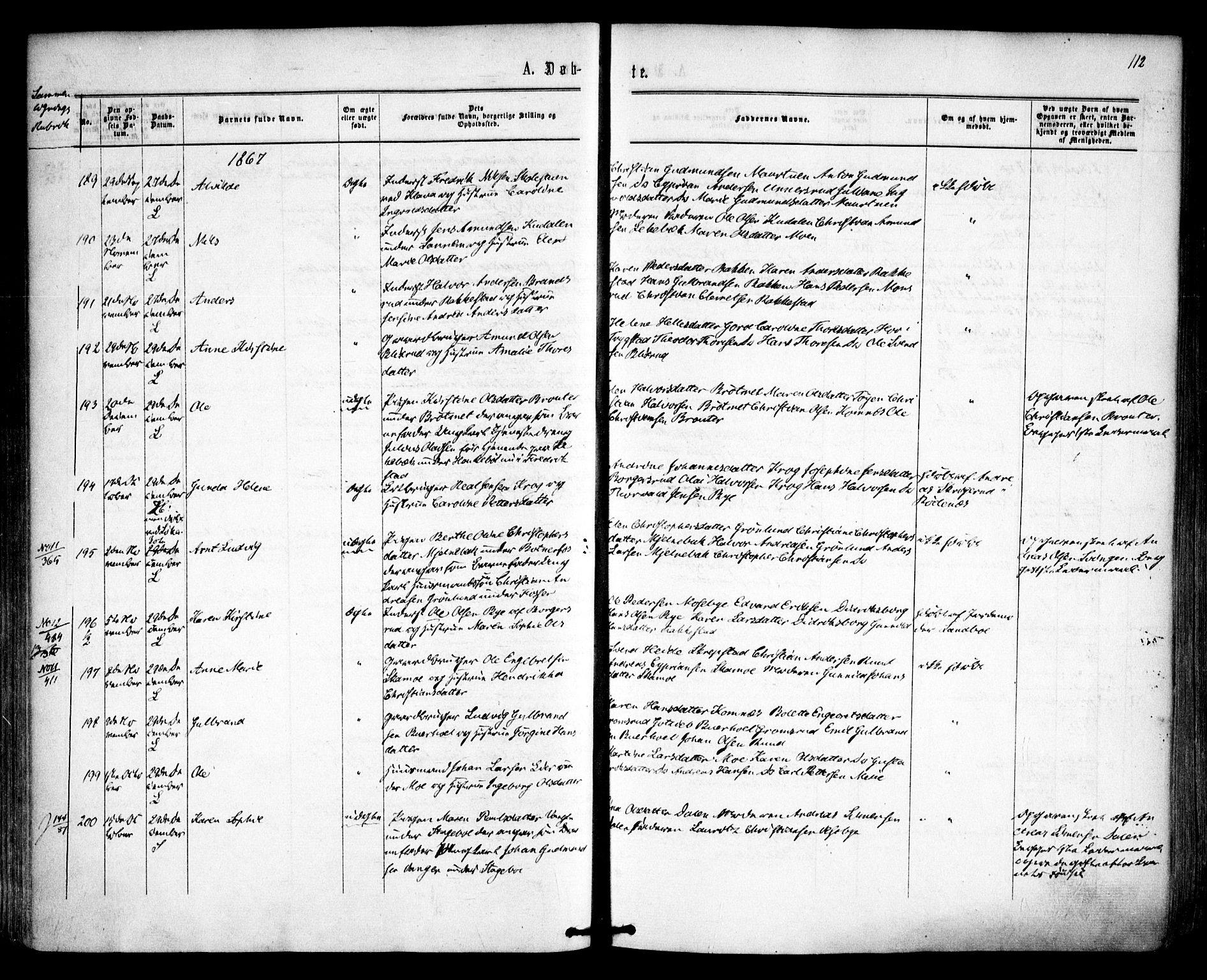 Høland prestekontor Kirkebøker, AV/SAO-A-10346a/F/Fa/L0011: Ministerialbok nr. I 11, 1862-1869, s. 112