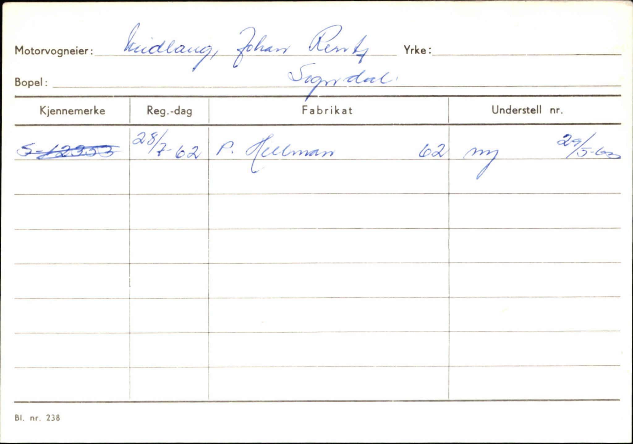 Statens vegvesen, Sogn og Fjordane vegkontor, SAB/A-5301/4/F/L0124: Eigarregister Sogndal A-U, 1945-1975, s. 1676