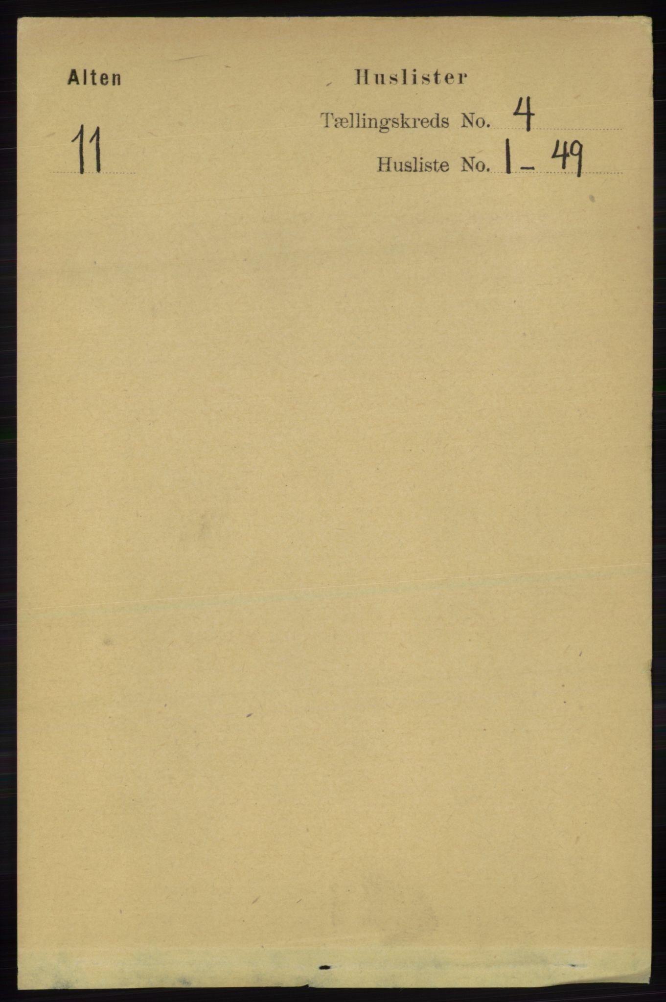 RA, Folketelling 1891 for 2012 Alta herred, 1891, s. 1310