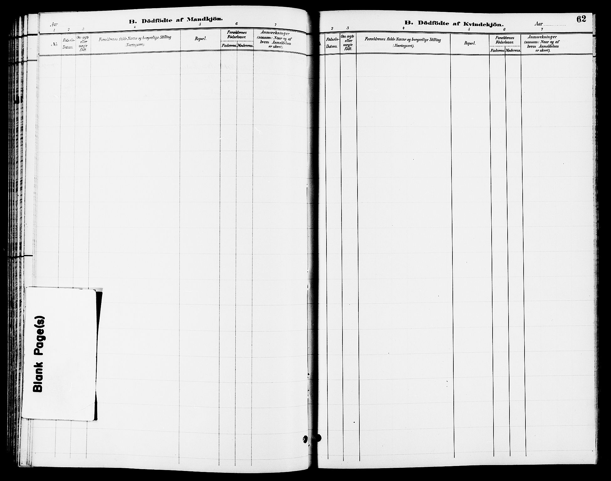 Ringsaker prestekontor, SAH/PREST-014/L/La/L0013: Klokkerbok nr. 13, 1891-1904, s. 62
