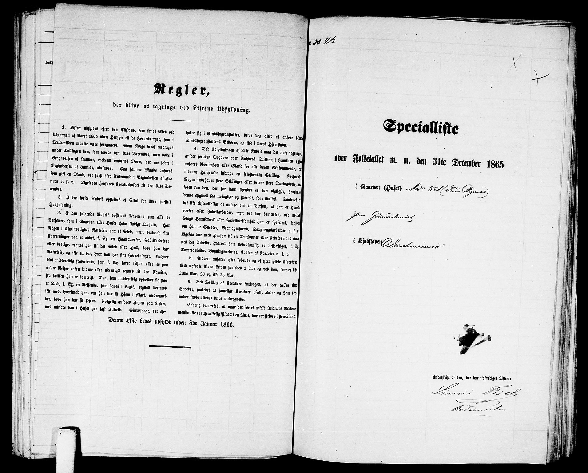 RA, Folketelling 1865 for 1503B Kristiansund prestegjeld, Kristiansund kjøpstad, 1865, s. 839