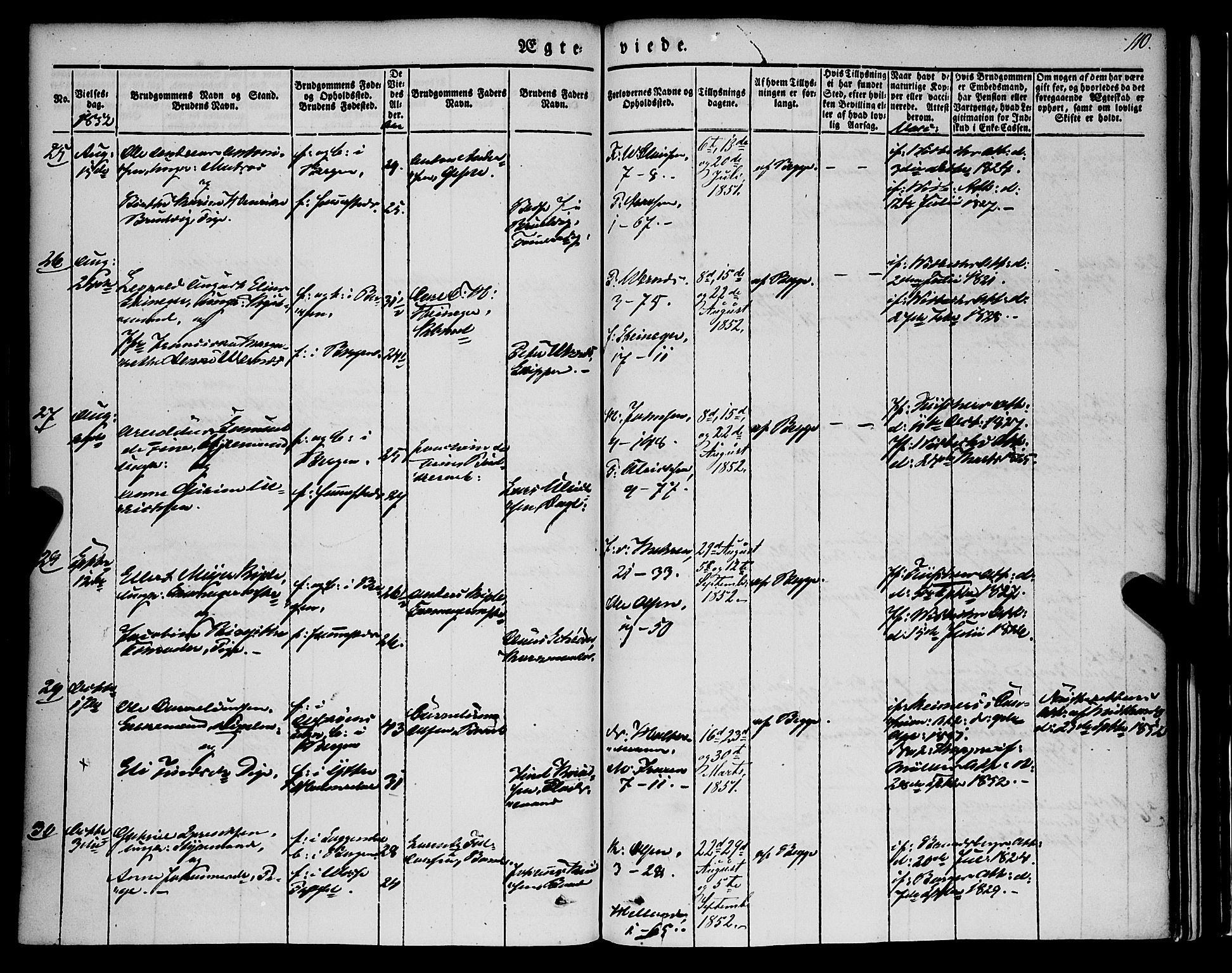 Nykirken Sokneprestembete, SAB/A-77101/H/Haa/L0031: Ministerialbok nr. D 1, 1834-1861, s. 110