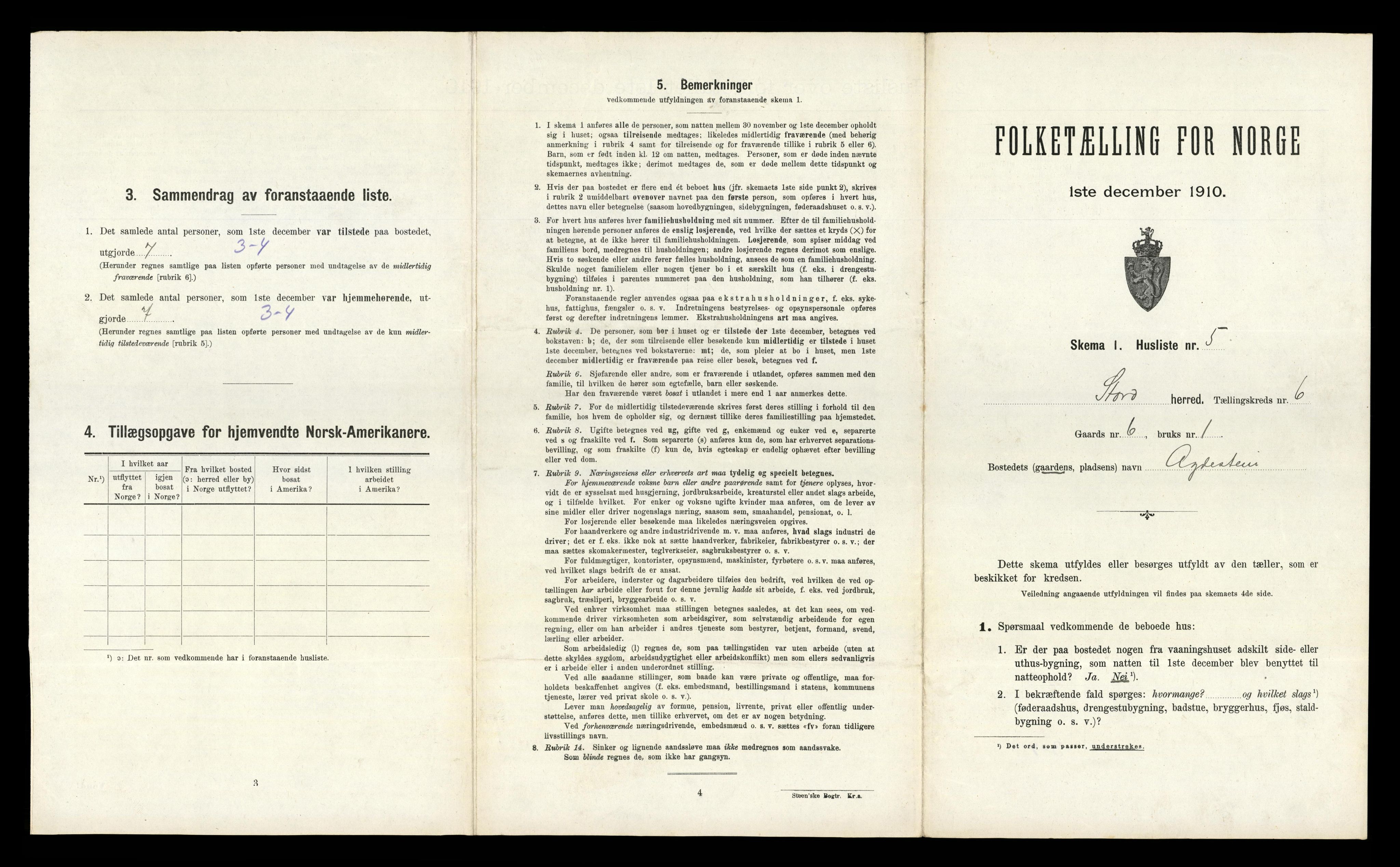 RA, Folketelling 1910 for 1221 Stord herred, 1910, s. 865