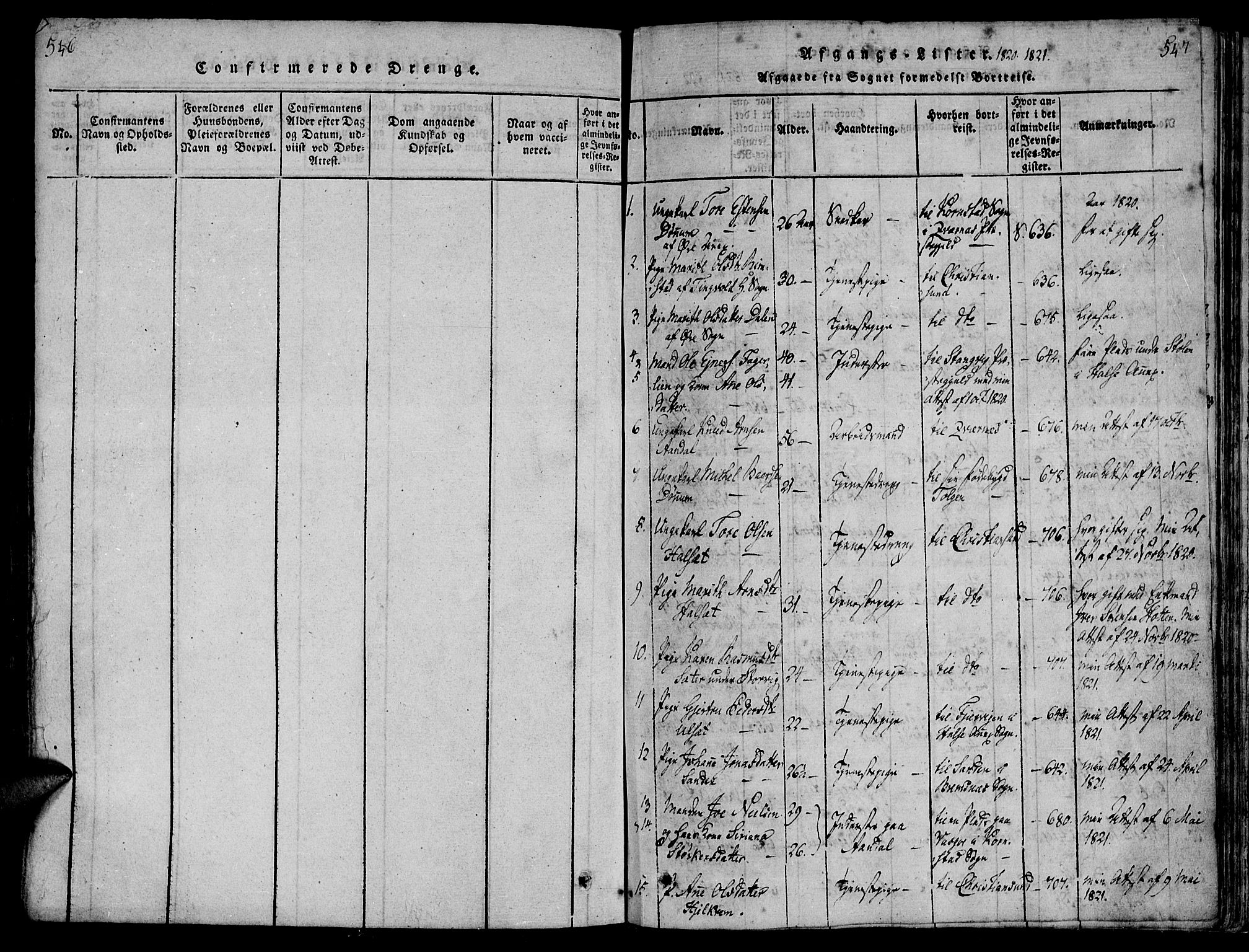 Ministerialprotokoller, klokkerbøker og fødselsregistre - Møre og Romsdal, SAT/A-1454/586/L0982: Ministerialbok nr. 586A08, 1819-1829, s. 546-547