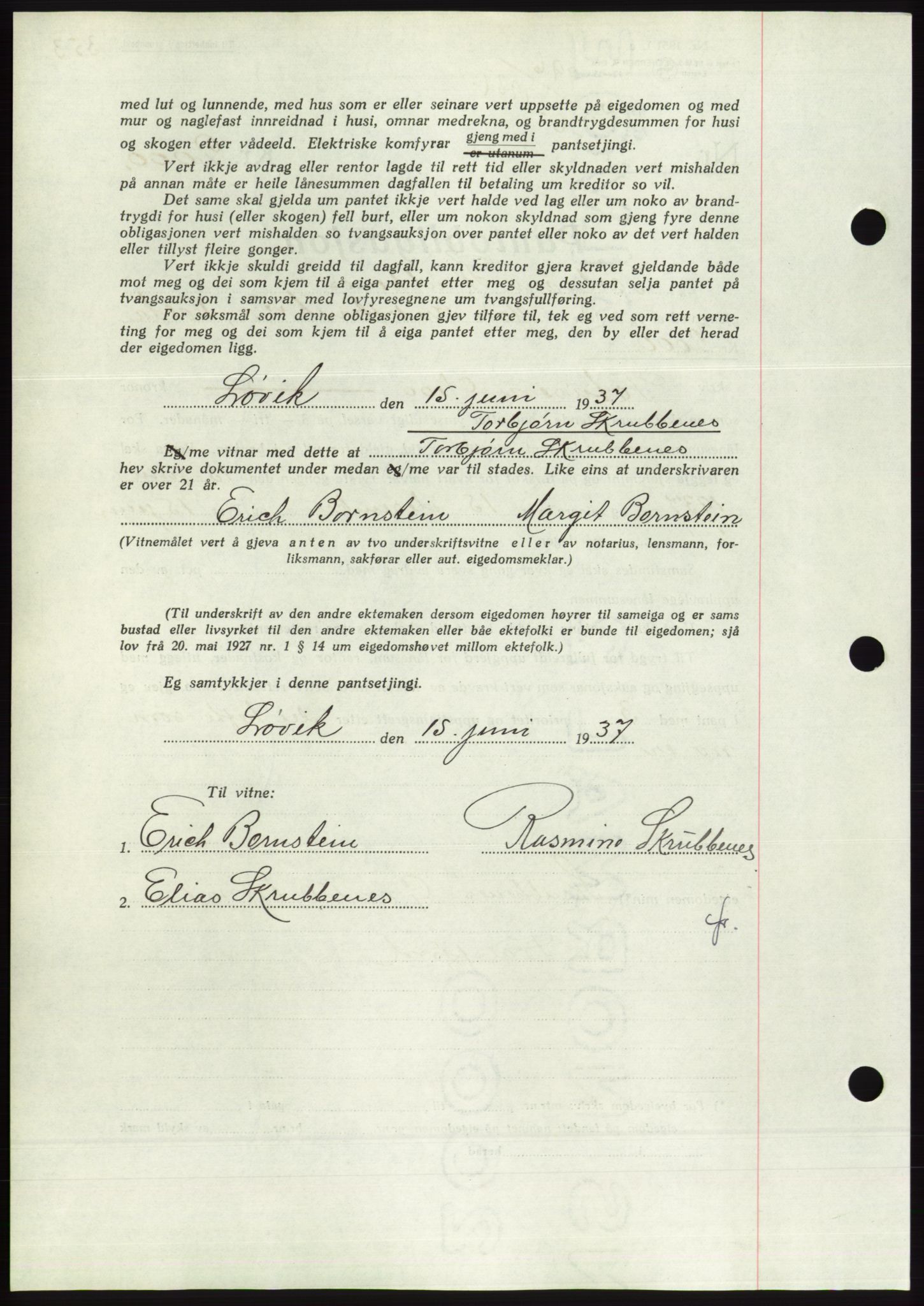 Søre Sunnmøre sorenskriveri, AV/SAT-A-4122/1/2/2C/L0063: Pantebok nr. 57, 1937-1937, Dagboknr: 996/1937