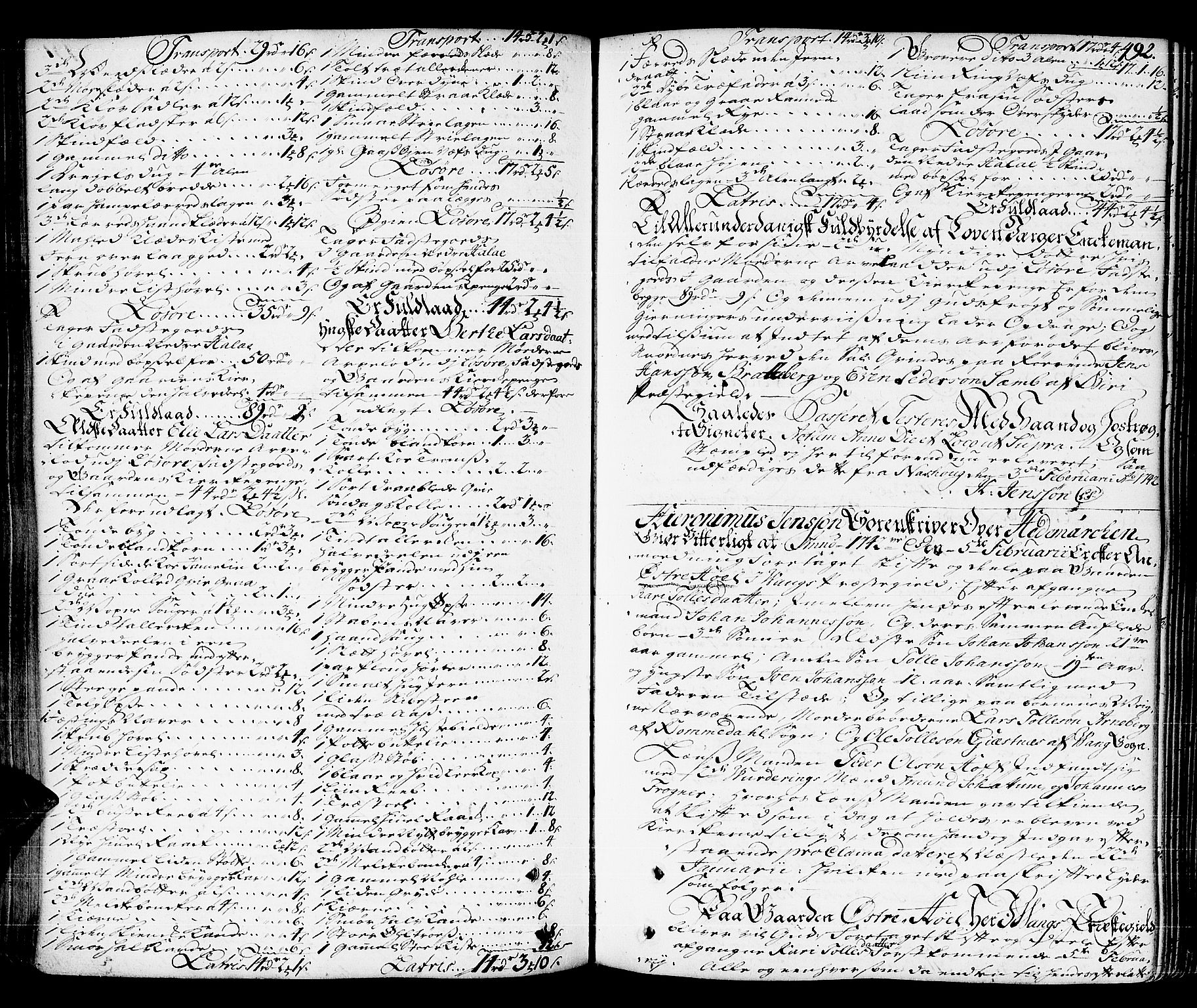 Hedemarken sorenskriveri, SAH/TING-034/J/Ja/L0011: Skifteprotokoll, 1736-1743, s. 491b-492a