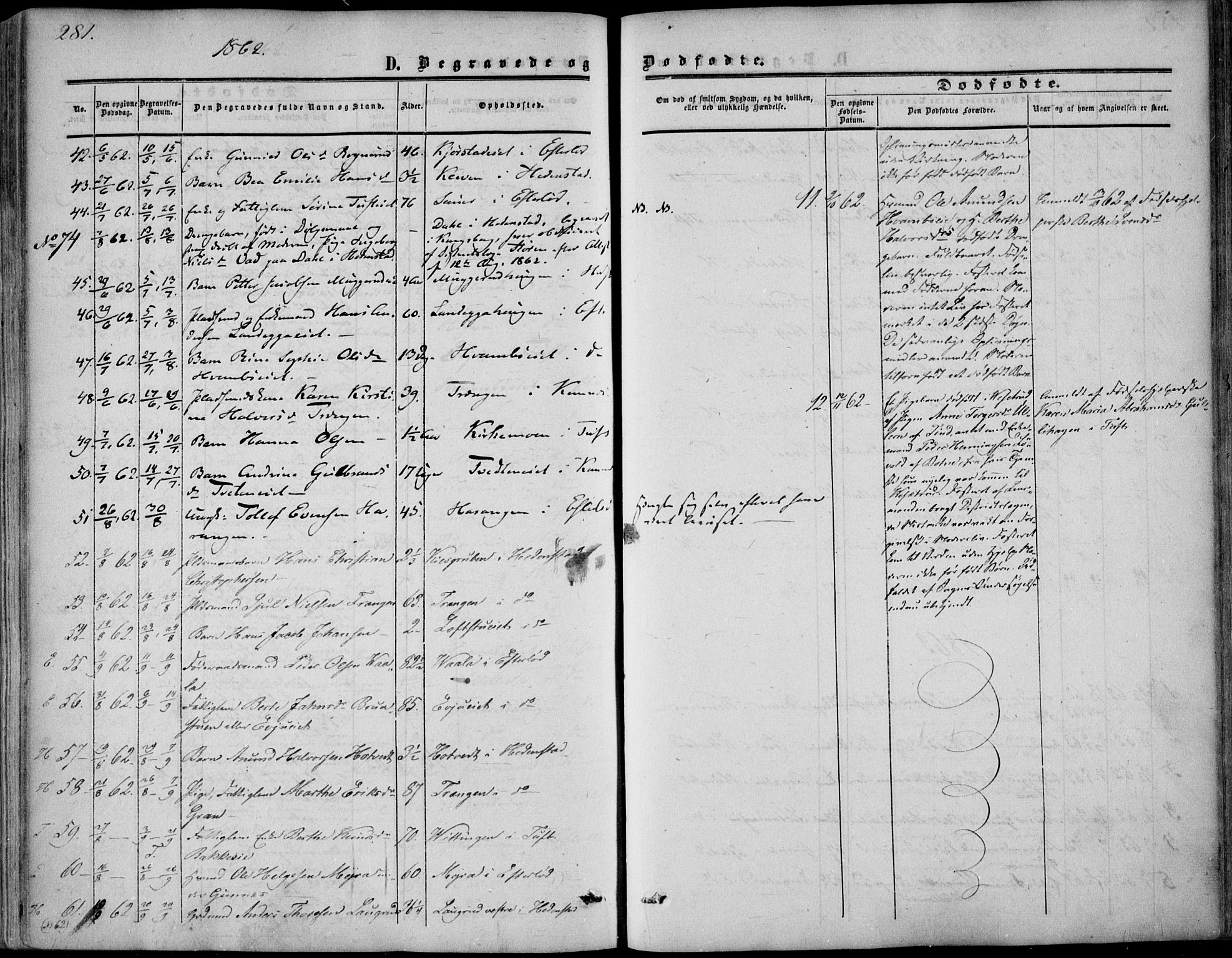 Sandsvær kirkebøker, AV/SAKO-A-244/F/Fa/L0006: Ministerialbok nr. I 6, 1857-1868, s. 281