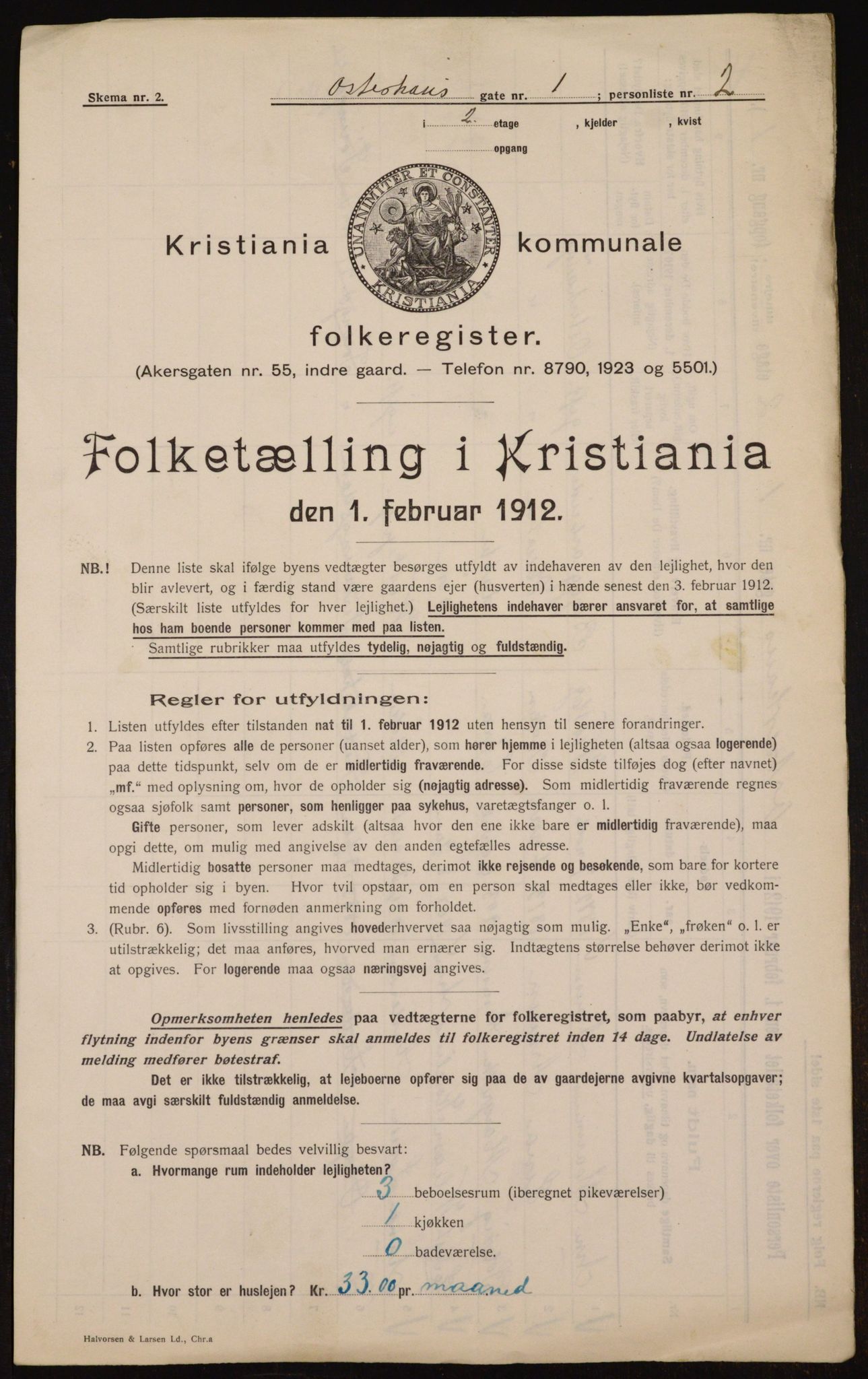 OBA, Kommunal folketelling 1.2.1912 for Kristiania, 1912, s. 77975