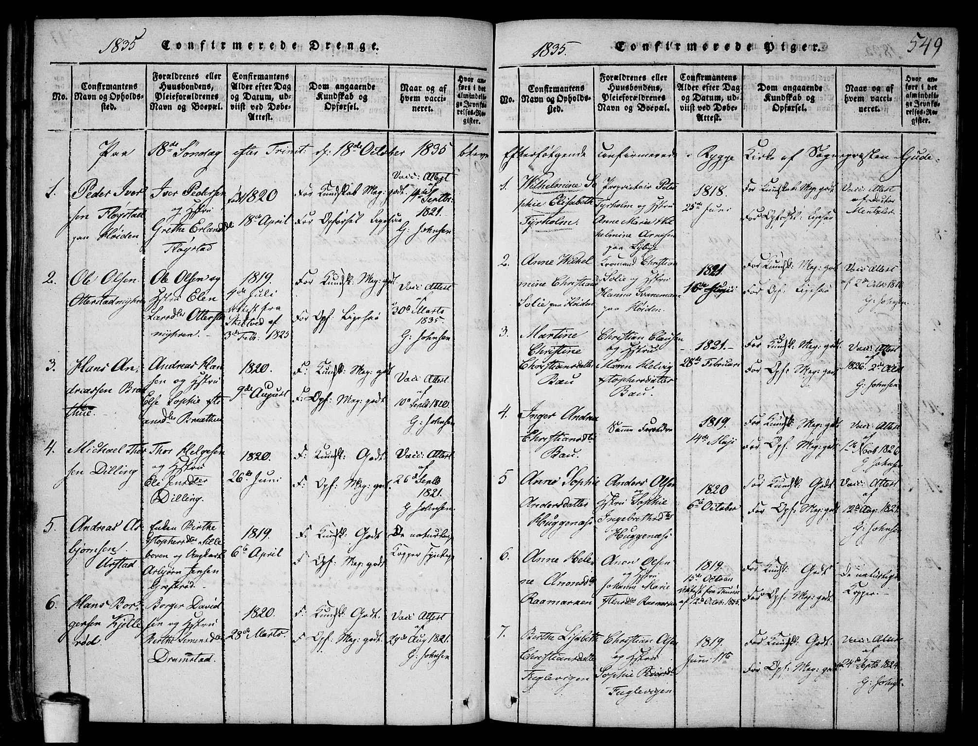 Rygge prestekontor Kirkebøker, SAO/A-10084b/F/Fa/L0003: Ministerialbok nr. 3, 1814-1836, s. 548-549