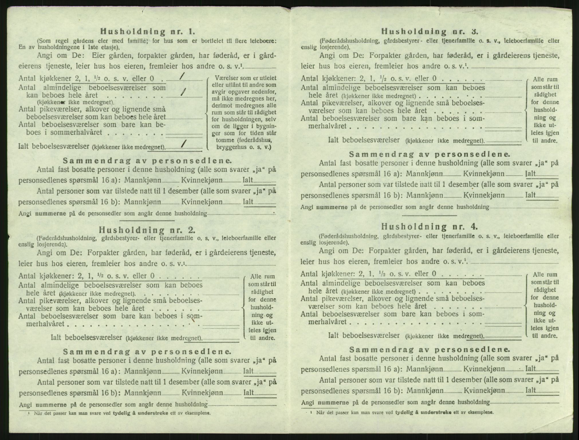 SAH, Folketelling 1920 for 0436 Tolga herred, 1920, s. 1378