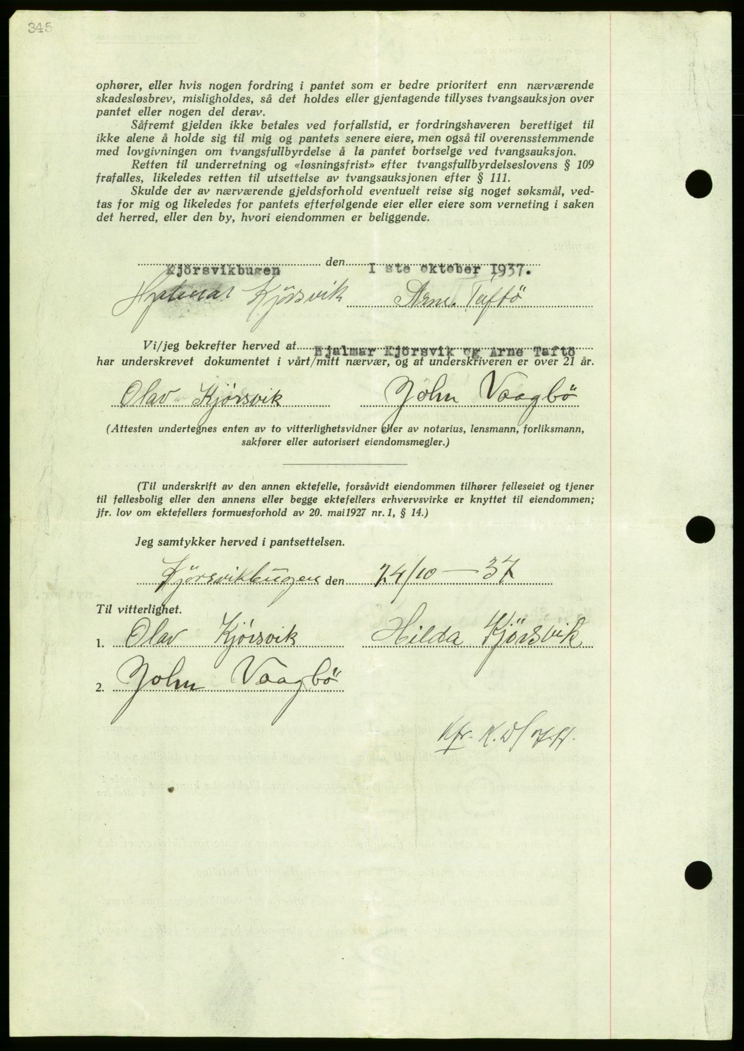 Nordmøre sorenskriveri, AV/SAT-A-4132/1/2/2Ca/L0092: Pantebok nr. B82, 1937-1938, Dagboknr: 2881/1937