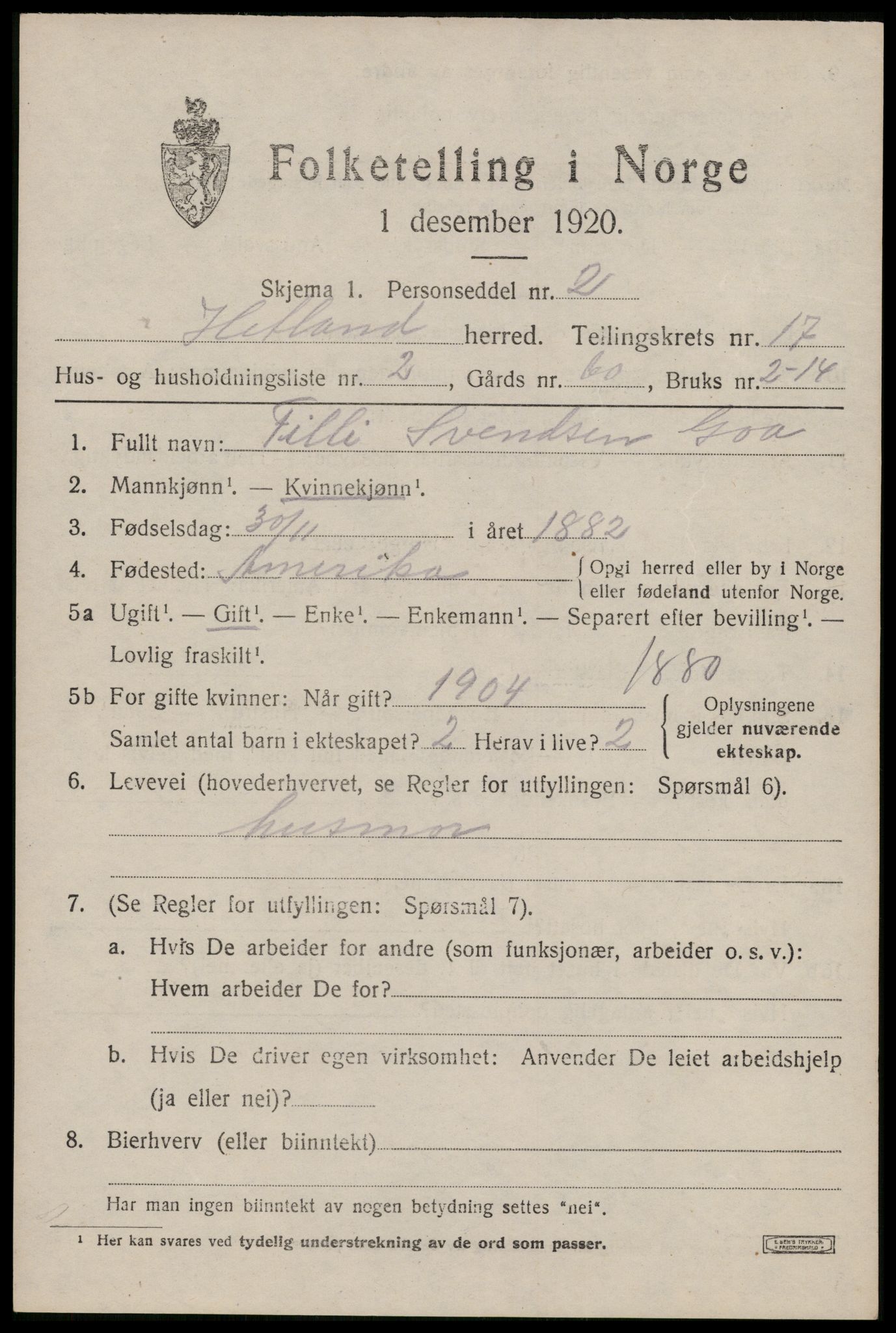 SAST, Folketelling 1920 for 1126 Hetland herred, 1920, s. 24553