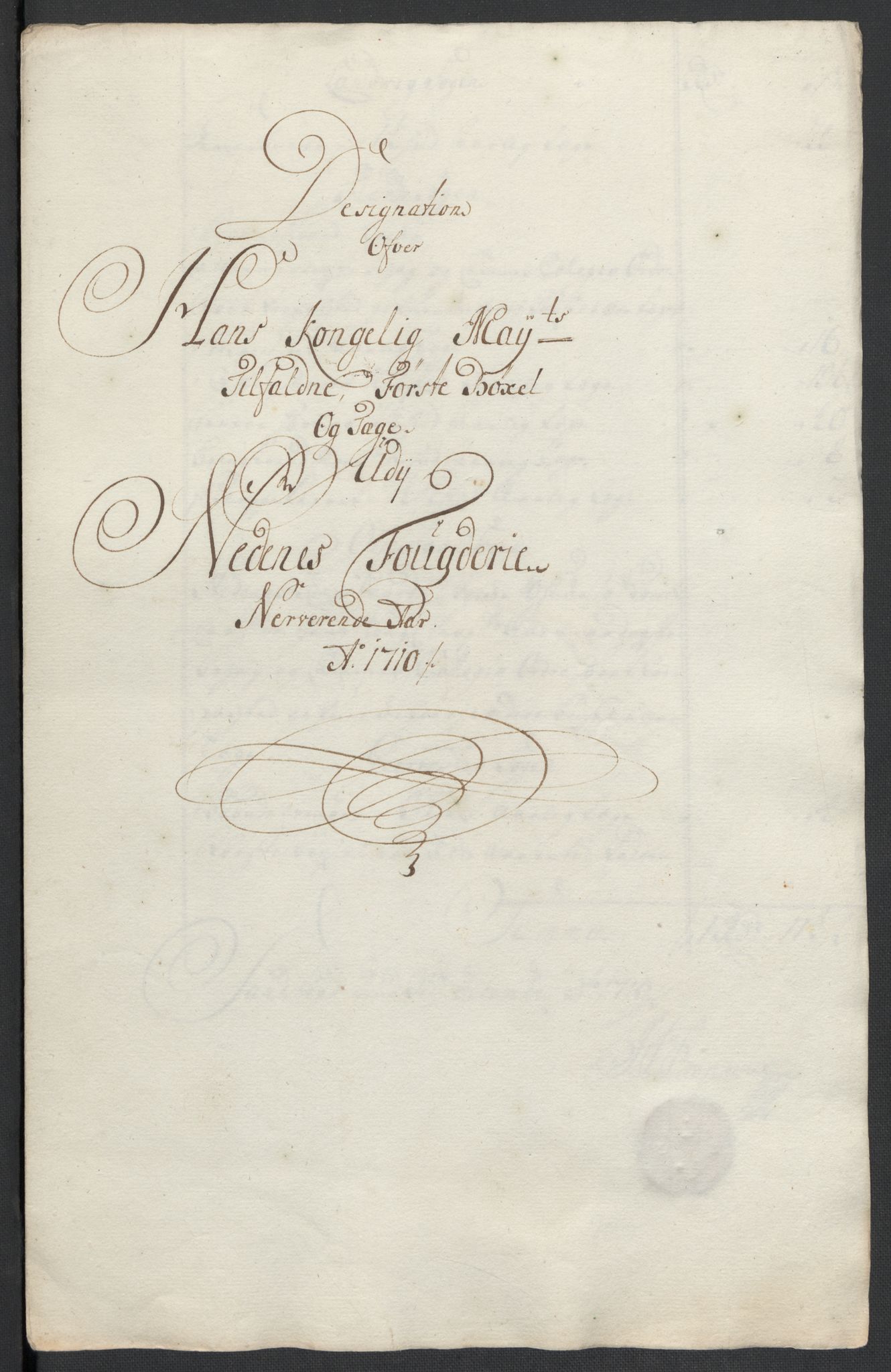Rentekammeret inntil 1814, Reviderte regnskaper, Fogderegnskap, RA/EA-4092/R39/L2319: Fogderegnskap Nedenes, 1710-1711, s. 20