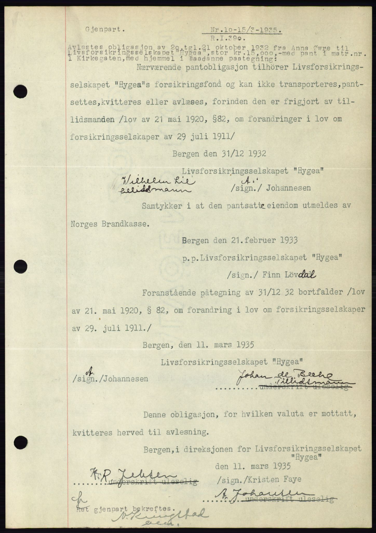 Ålesund byfogd, AV/SAT-A-4384: Pantebok nr. 32, 1934-1935, Tingl.dato: 15.03.1935