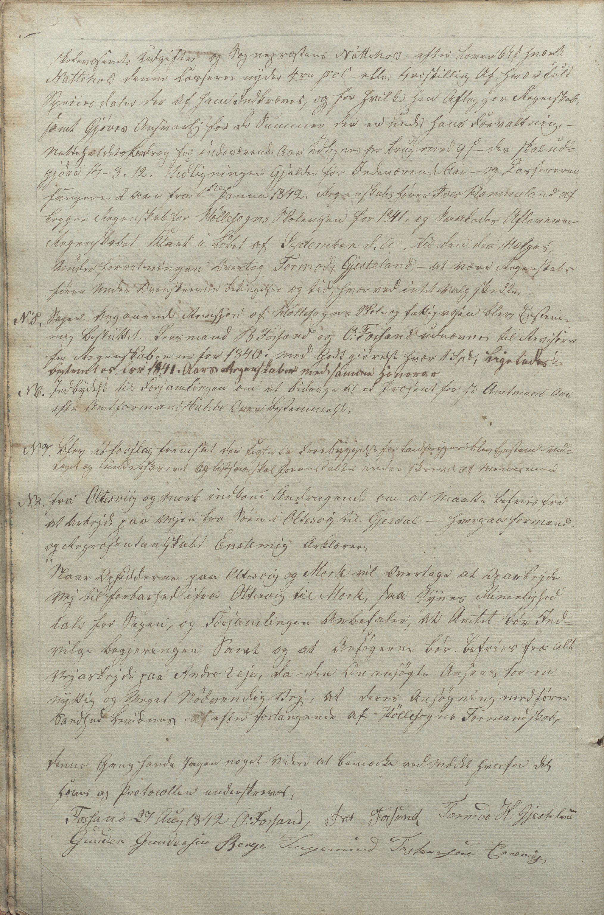 Høle kommune - Formannskapet, IKAR/K-100021/Aa/L0001: Møtebok, 1842-1895, s. 4b