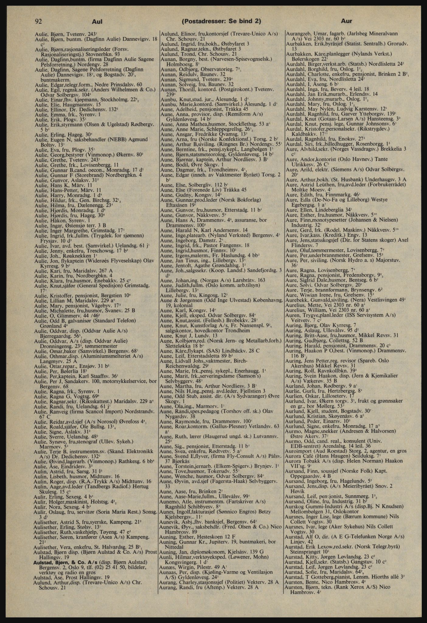 Kristiania/Oslo adressebok, PUBL/-, 1978-1979, s. 92