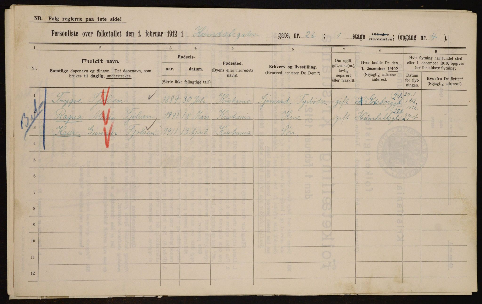 OBA, Kommunal folketelling 1.2.1912 for Kristiania, 1912, s. 37178