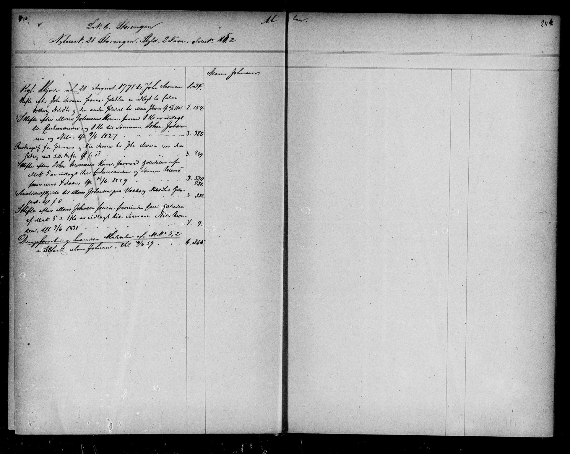 Alta fogderi/sorenskriveri, AV/SATØ-SATØ-5/1/K/Kb/Kba/L0007pantereg: Panteregister nr. 7, 1776, s. 211