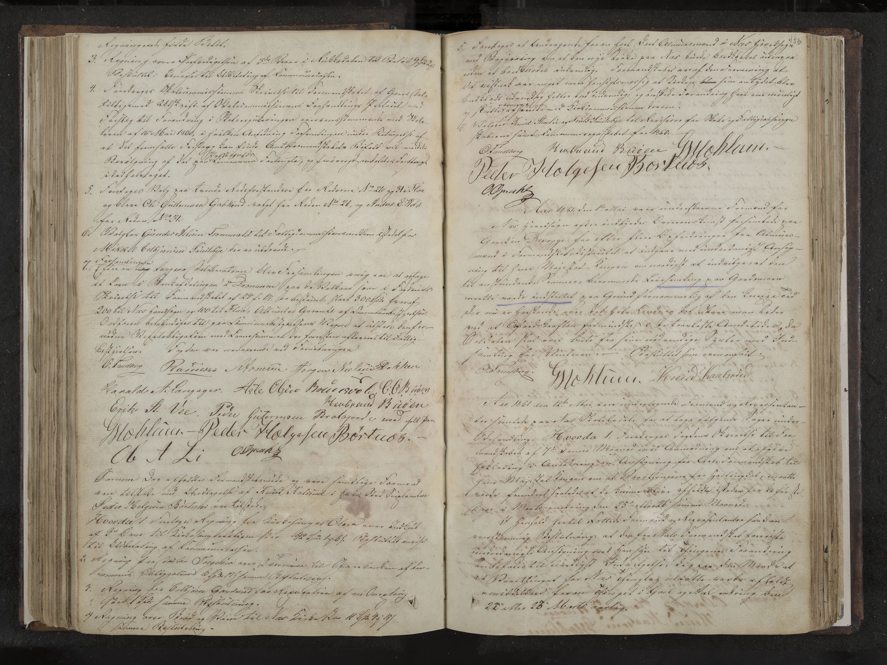 Nes formannskap og sentraladministrasjon, IKAK/0616021-1/A/Aa/L0001: Møtebok med register, 1838-1875, s. 156