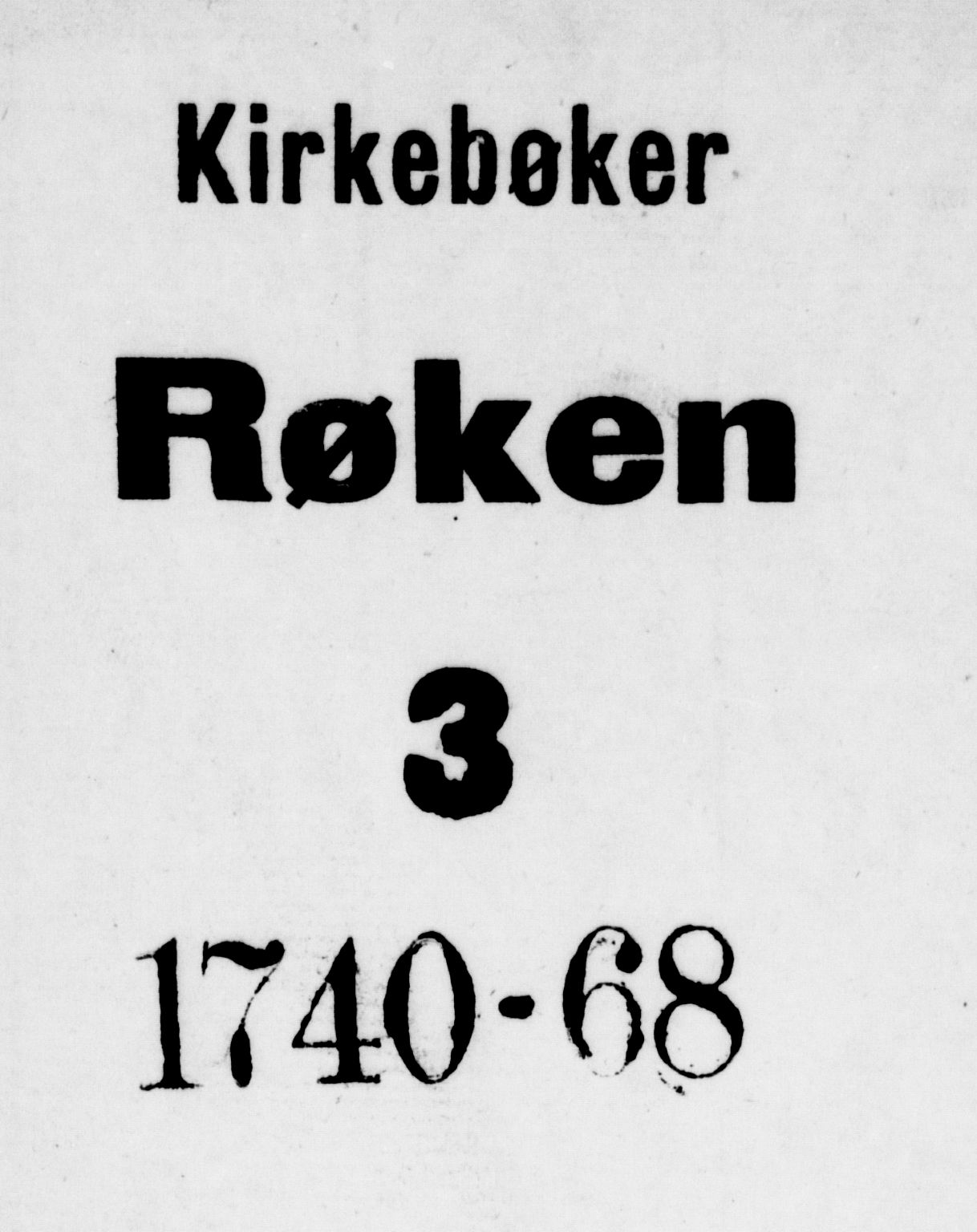 Røyken kirkebøker, AV/SAKO-A-241/G/Ga/L0001: Klokkerbok nr. 1, 1740-1768