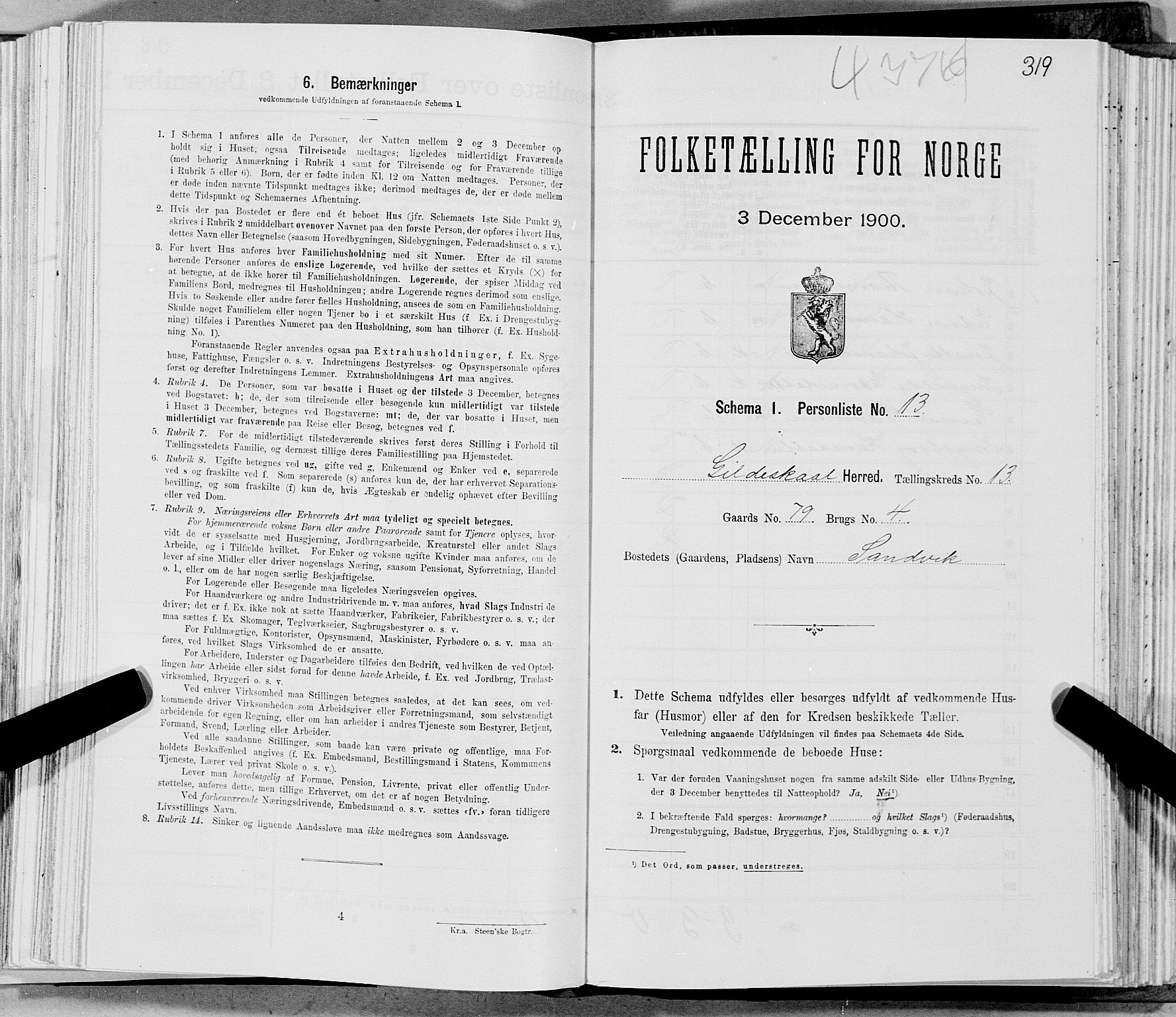 SAT, Folketelling 1900 for 1838 Gildeskål herred, 1900, s. 1302
