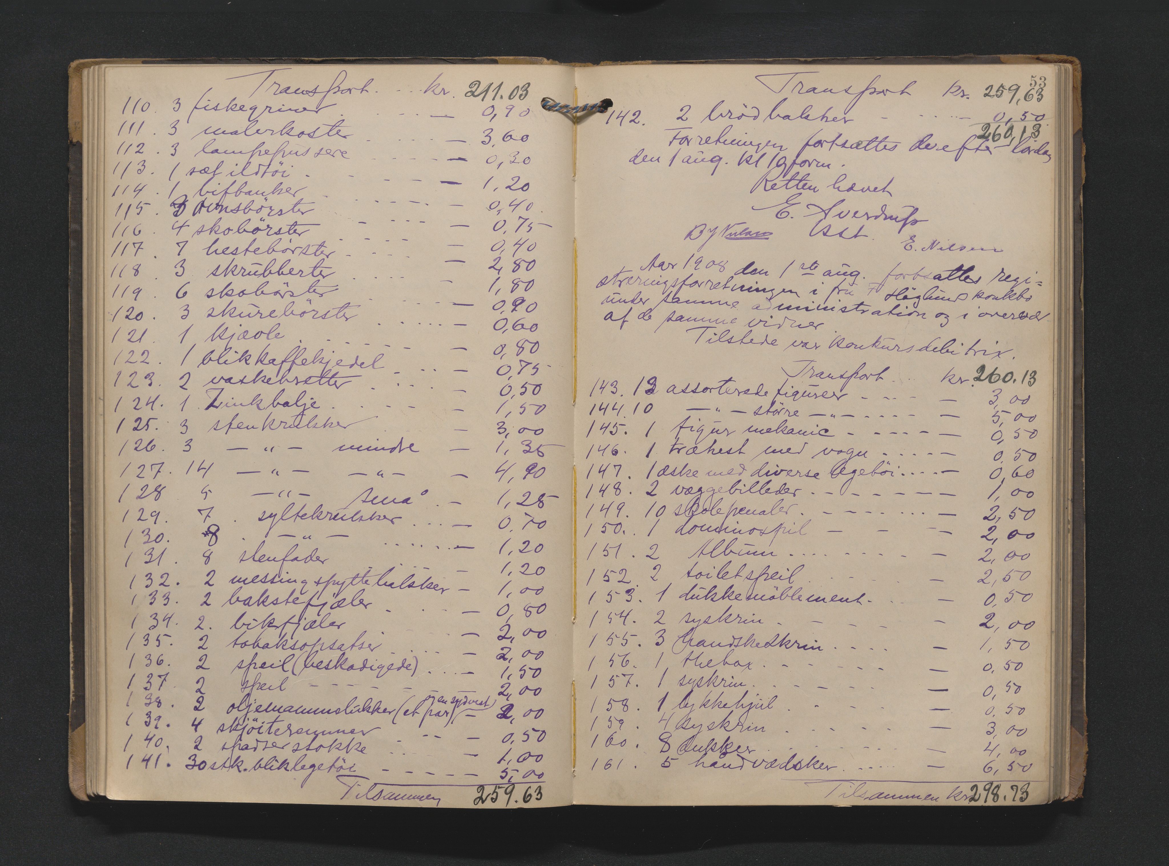 Bamble sorenskriveri, AV/SAKO-A-214/H/Hb/Hbb/Hbbe/L0001: Skifteregisreringsprotokoll, 1903-1929, s. 52b-53a