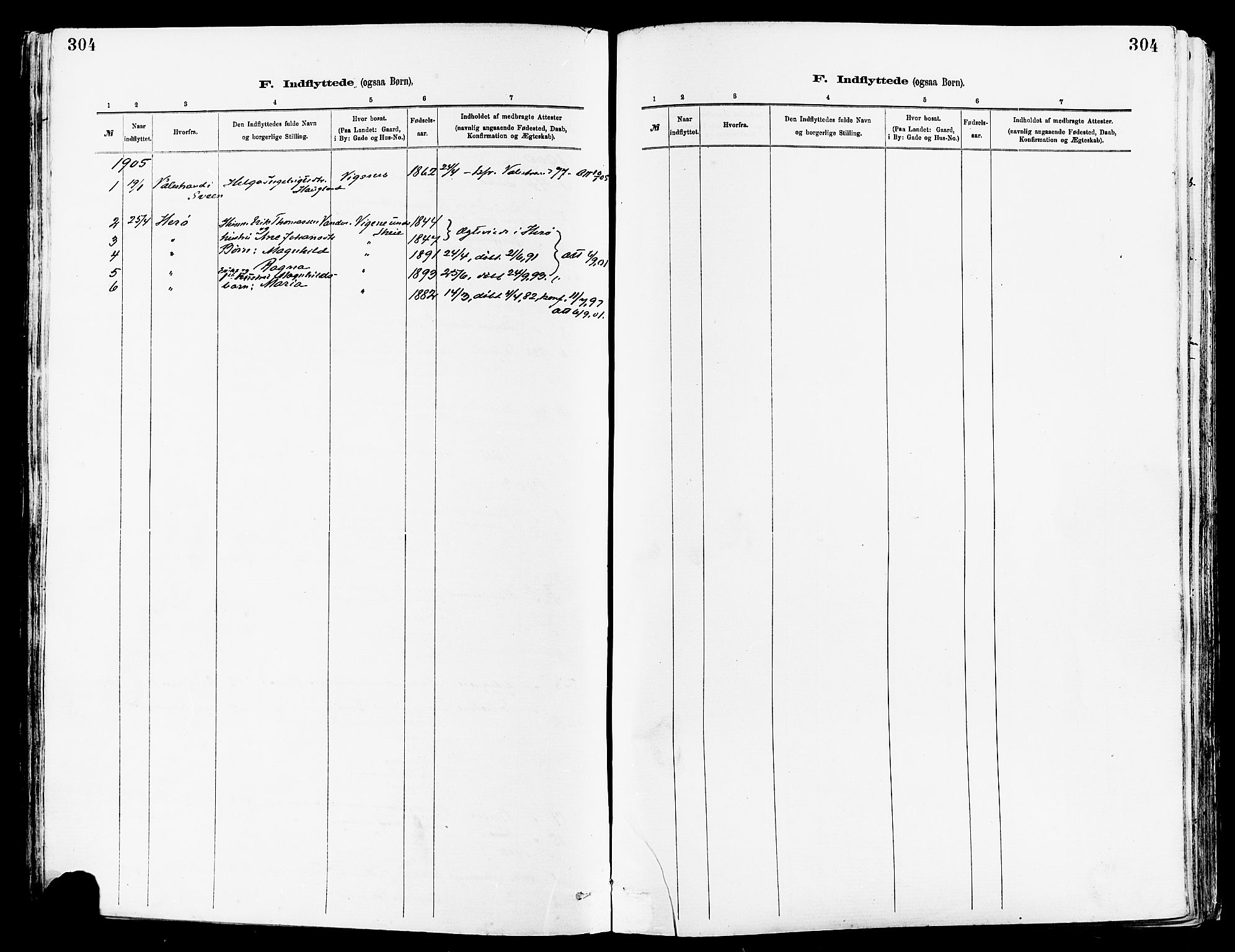 Avaldsnes sokneprestkontor, SAST/A -101851/H/Ha/Haa/L0015: Ministerialbok nr. A 15, 1880-1906, s. 304