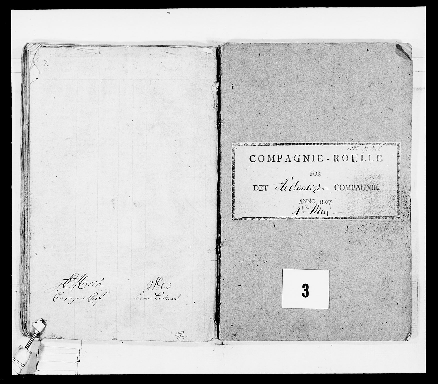 Generalitets- og kommissariatskollegiet, Det kongelige norske kommissariatskollegium, AV/RA-EA-5420/E/Eh/L0075b: 1. Trondheimske nasjonale infanteriregiment, 1807, s. 97