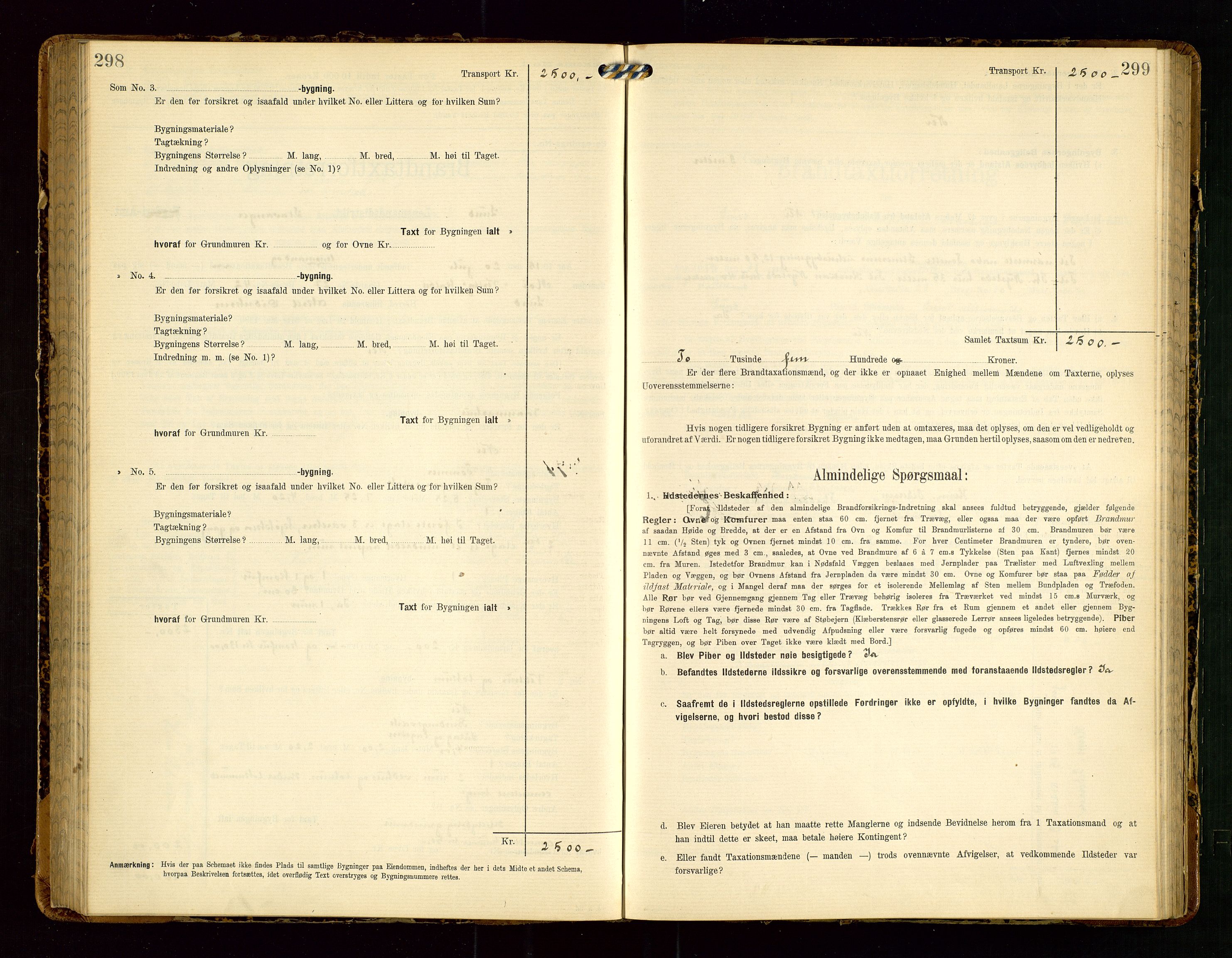 Lund lensmannskontor, AV/SAST-A-100303/Gob/L0002: "Brandtakstprotokol", 1908-1918, s. 298-299