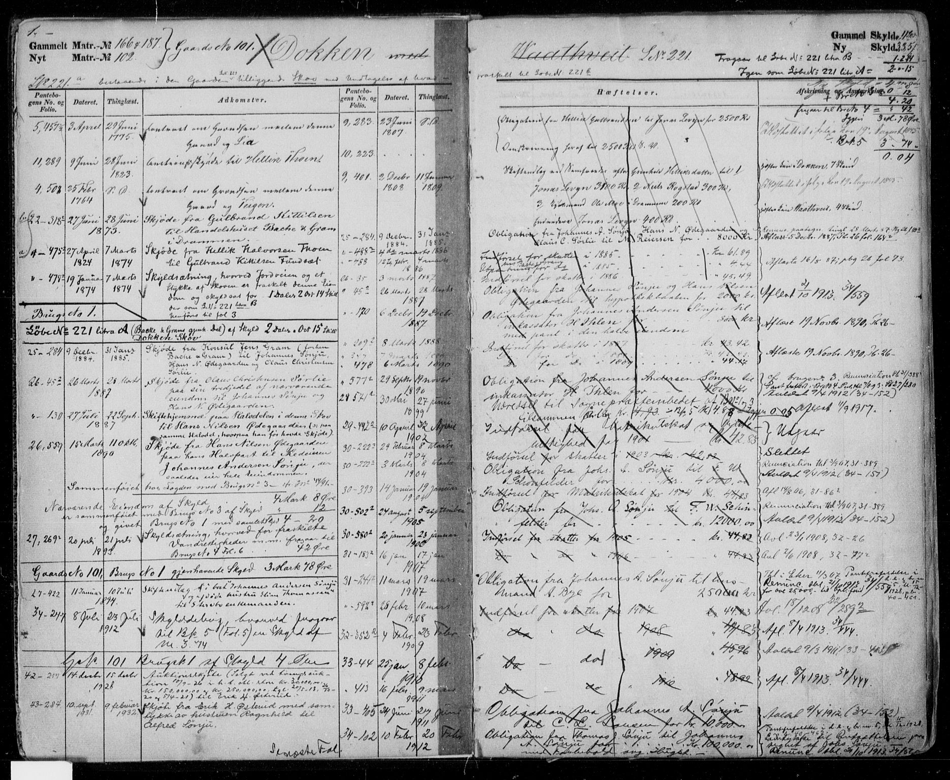 Numedal og Sandsvær sorenskriveri, AV/SAKO-A-128/G/Gb/Gbc/L0005: Panteregister nr. III 5, s. 1