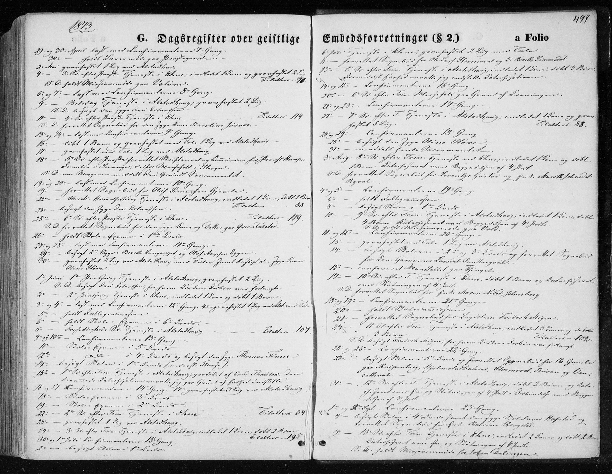 Ministerialprotokoller, klokkerbøker og fødselsregistre - Nord-Trøndelag, AV/SAT-A-1458/717/L0157: Ministerialbok nr. 717A08 /1, 1863-1877, s. 497