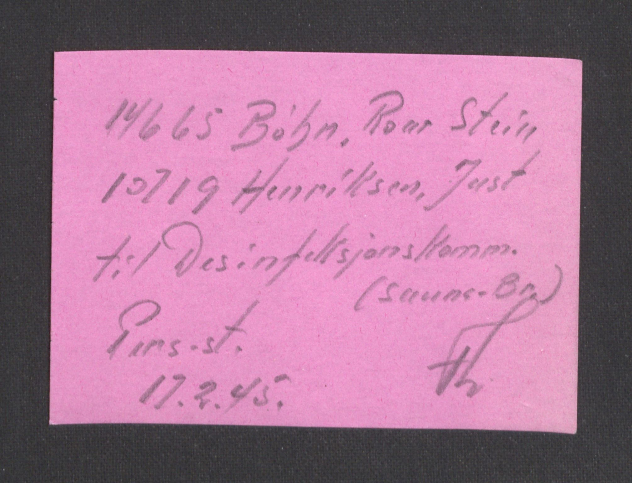 Befehlshaber der Sicherheitspolizei und des SD, AV/RA-RAFA-5969/F/Fa/Faa/L0029: Desinfeksjonskommandoen. Journal , 1944-1945