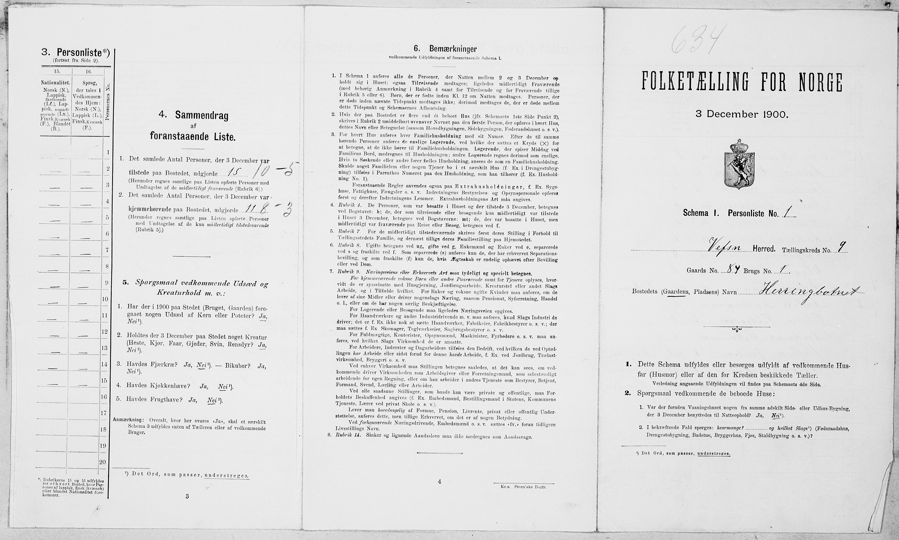 SAT, Folketelling 1900 for 1824 Vefsn herred, 1900, s. 757