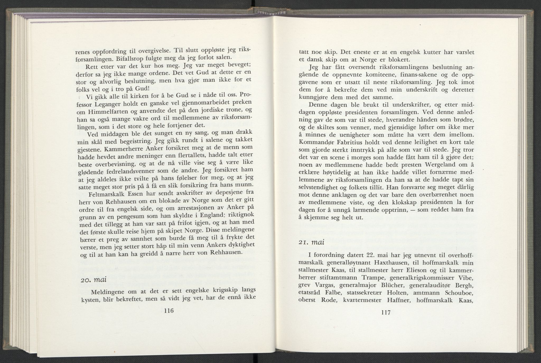 Andre publikasjoner, PUBL/PUBL-999/0003/0002: Christian Frederiks dagbok fra 1814 (1954), 1814, s. 62
