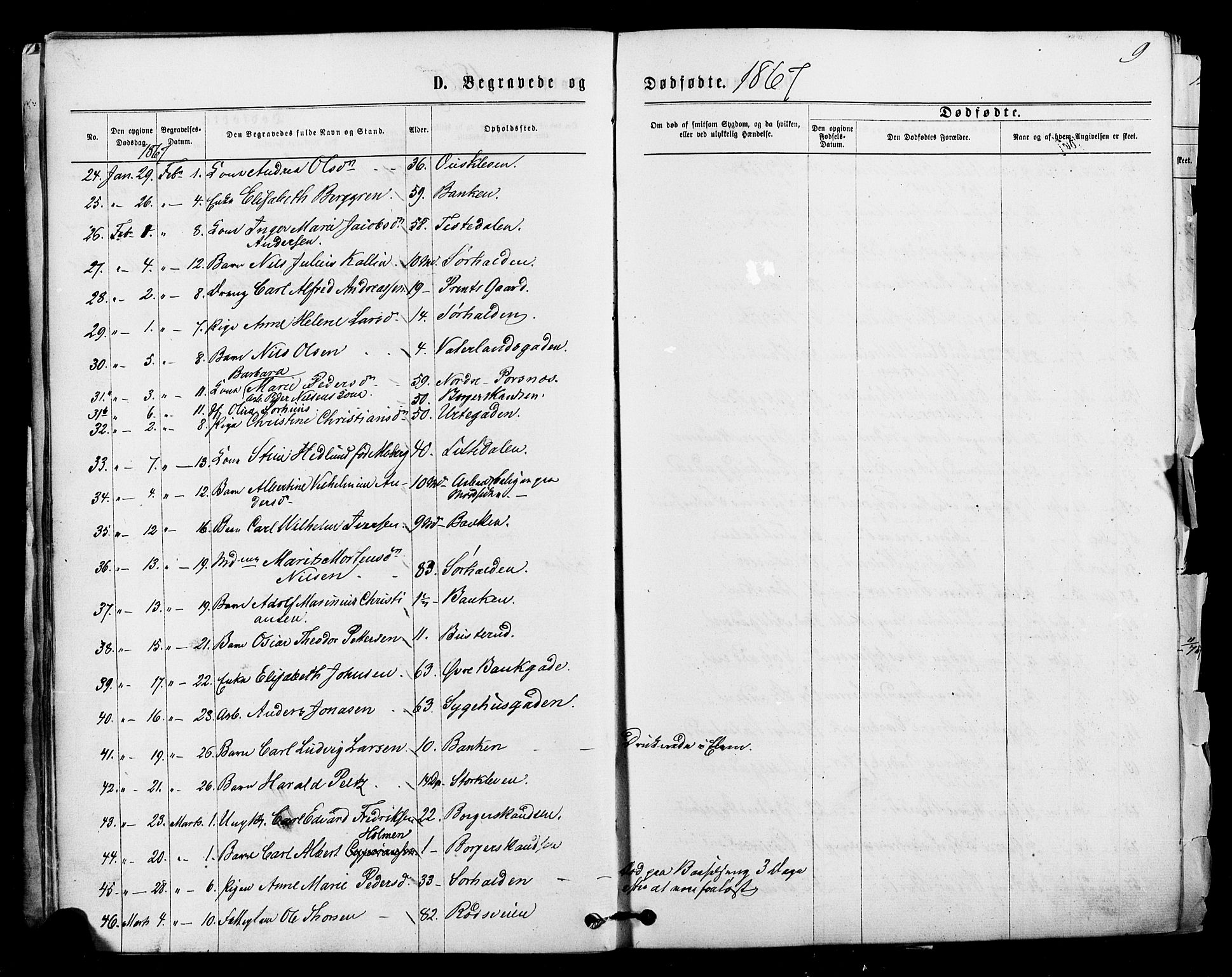 Halden prestekontor Kirkebøker, SAO/A-10909/F/Fa/L0010: Ministerialbok nr. I 10, 1866-1877, s. 9