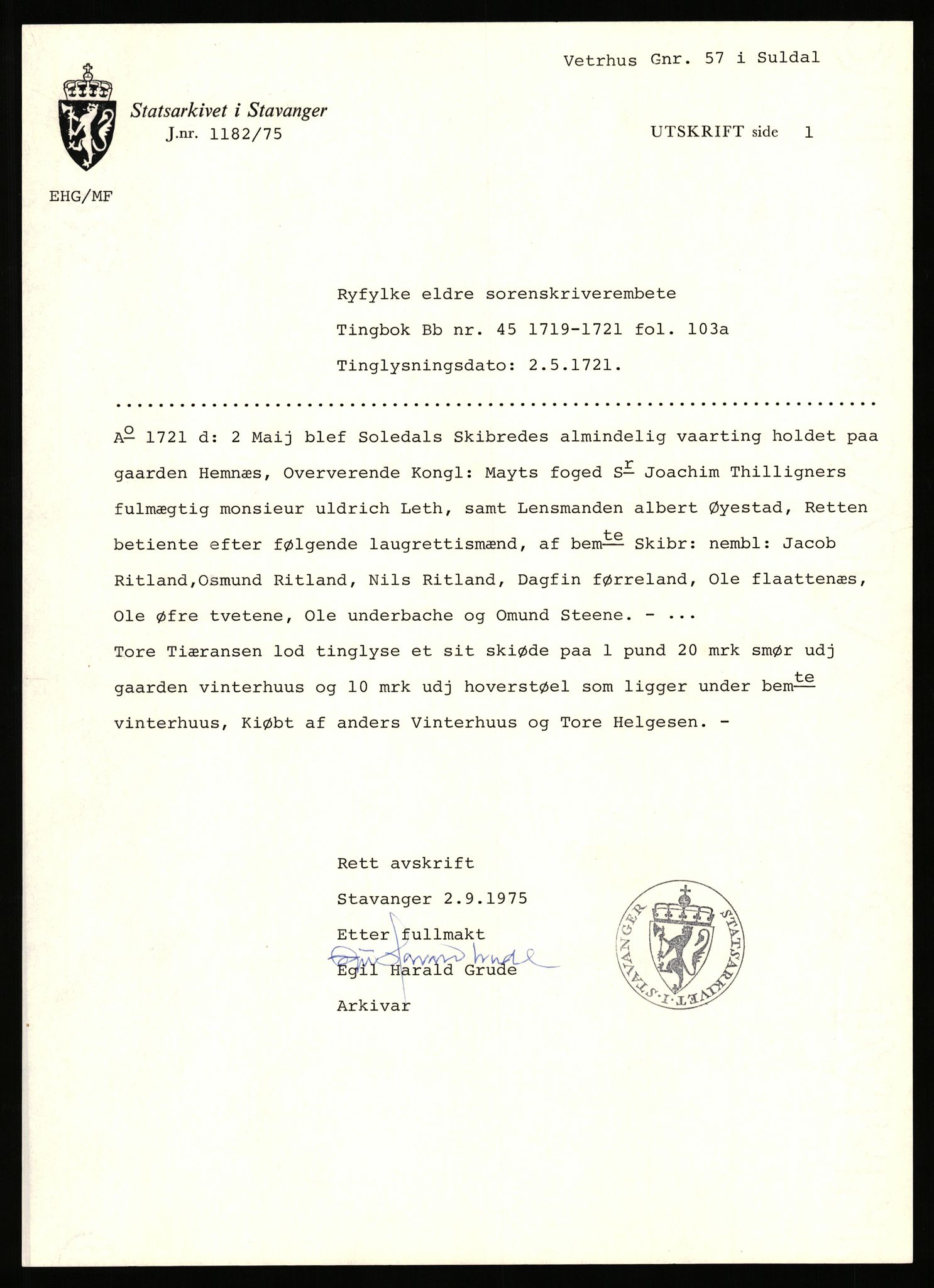 Statsarkivet i Stavanger, AV/SAST-A-101971/03/Y/Yj/L0094: Avskrifter sortert etter gårdsnavn: Vetrhus - Vik i Nerstrand, 1750-1930, s. 29