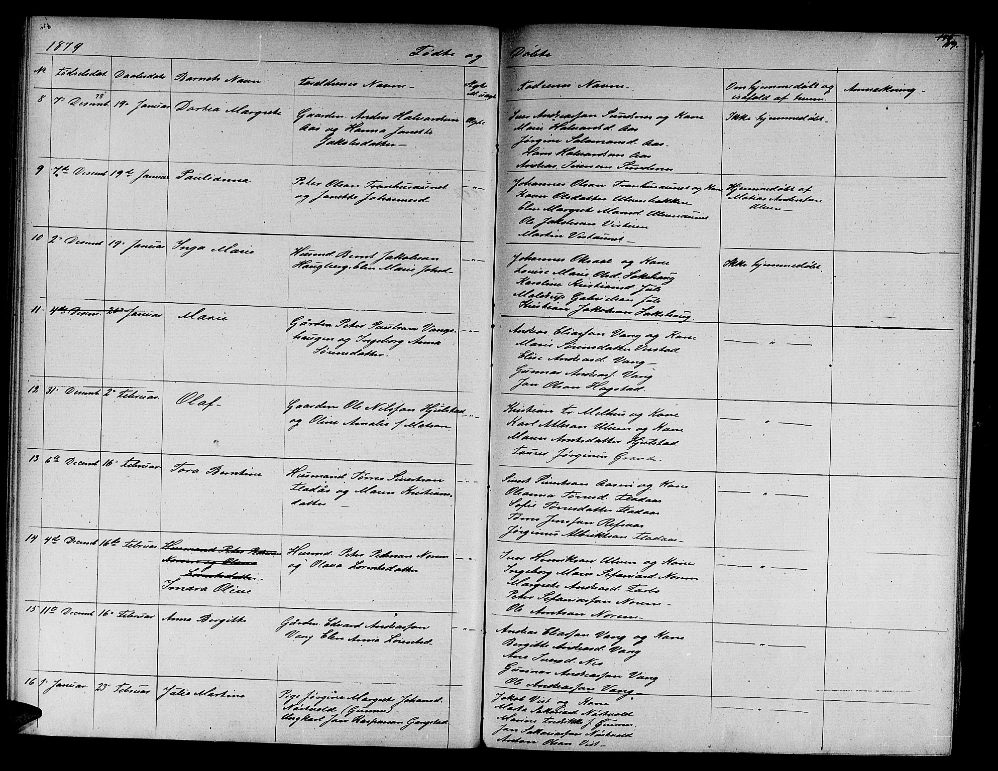 Ministerialprotokoller, klokkerbøker og fødselsregistre - Nord-Trøndelag, SAT/A-1458/730/L0300: Klokkerbok nr. 730C03, 1872-1879, s. 119