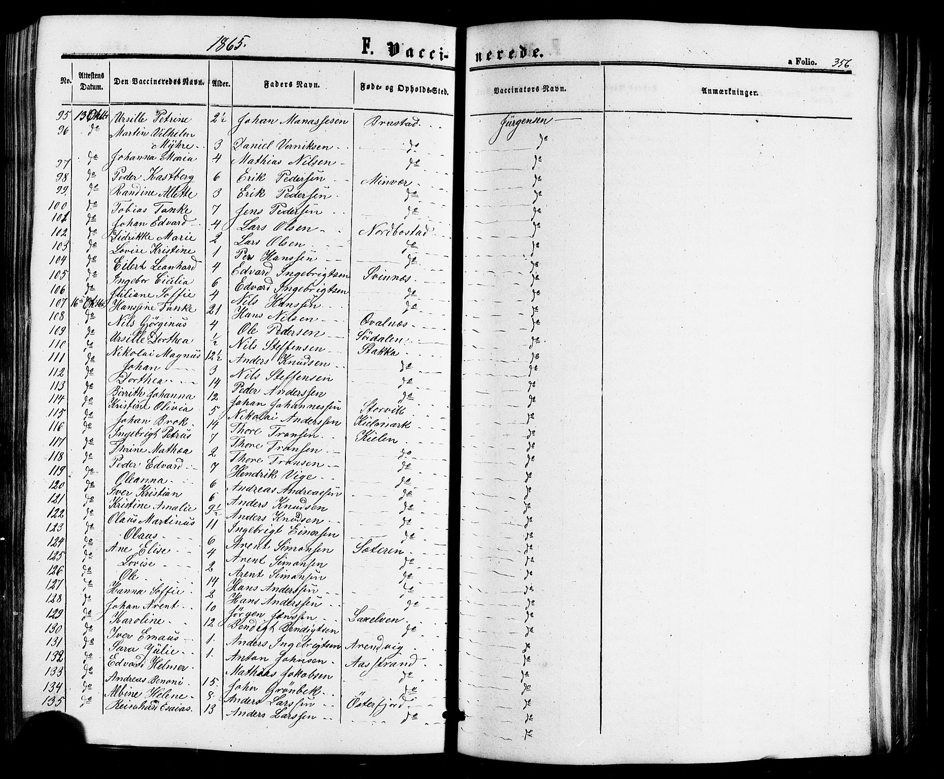 Ministerialprotokoller, klokkerbøker og fødselsregistre - Nordland, AV/SAT-A-1459/817/L0262: Ministerialbok nr. 817A03/ 1, 1862-1877, s. 356